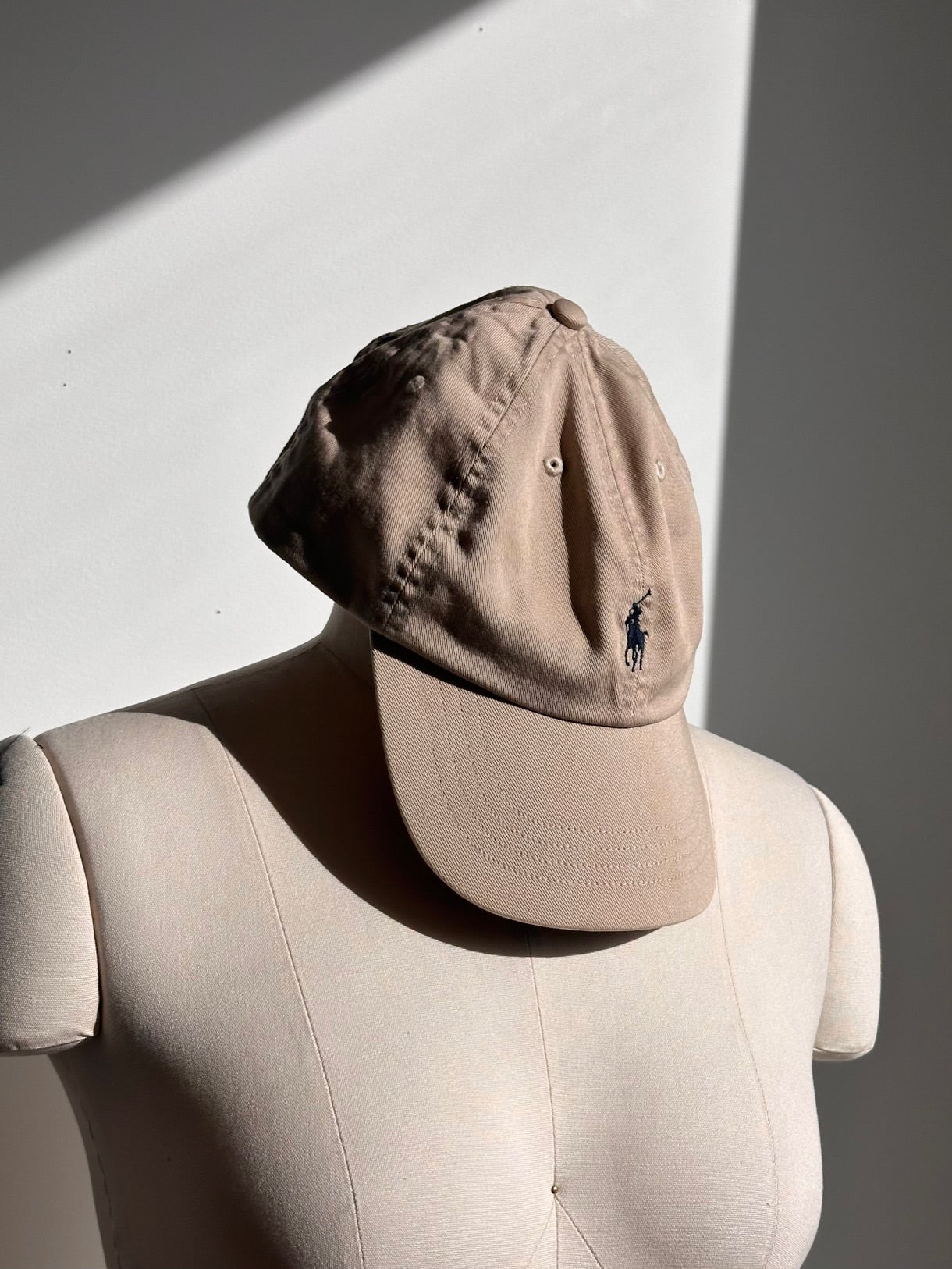 Vintage POLO RALPH LAUREN Taupe Strap Back Hat