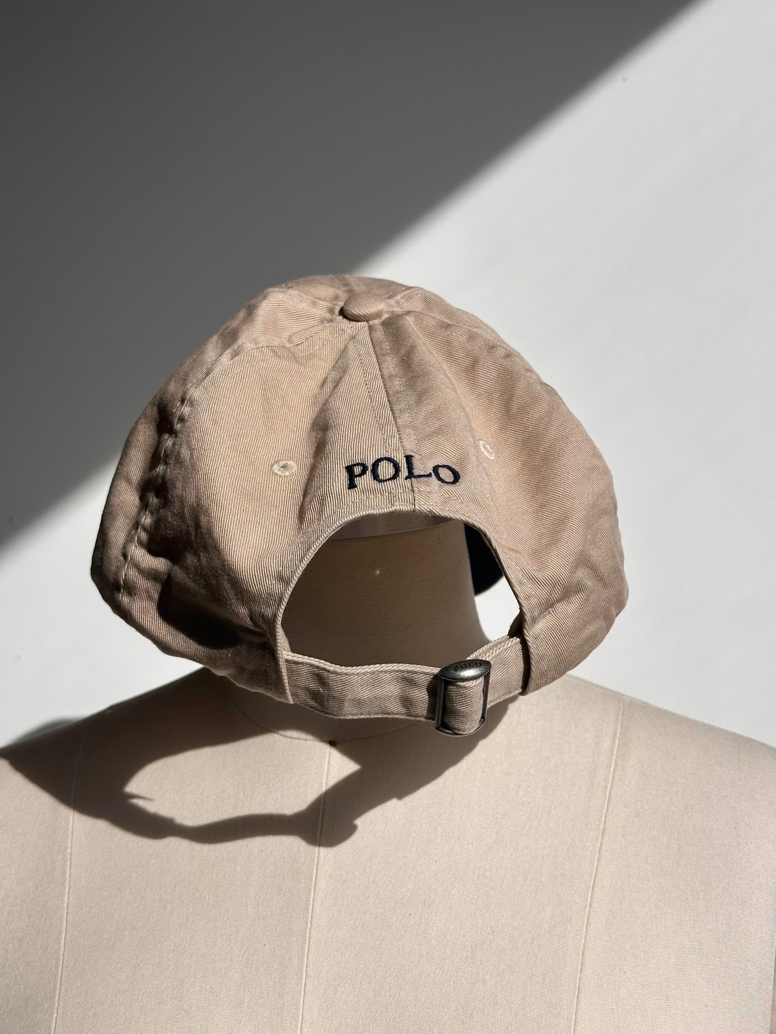 Vintage POLO RALPH LAUREN Taupe Strap Back Hat