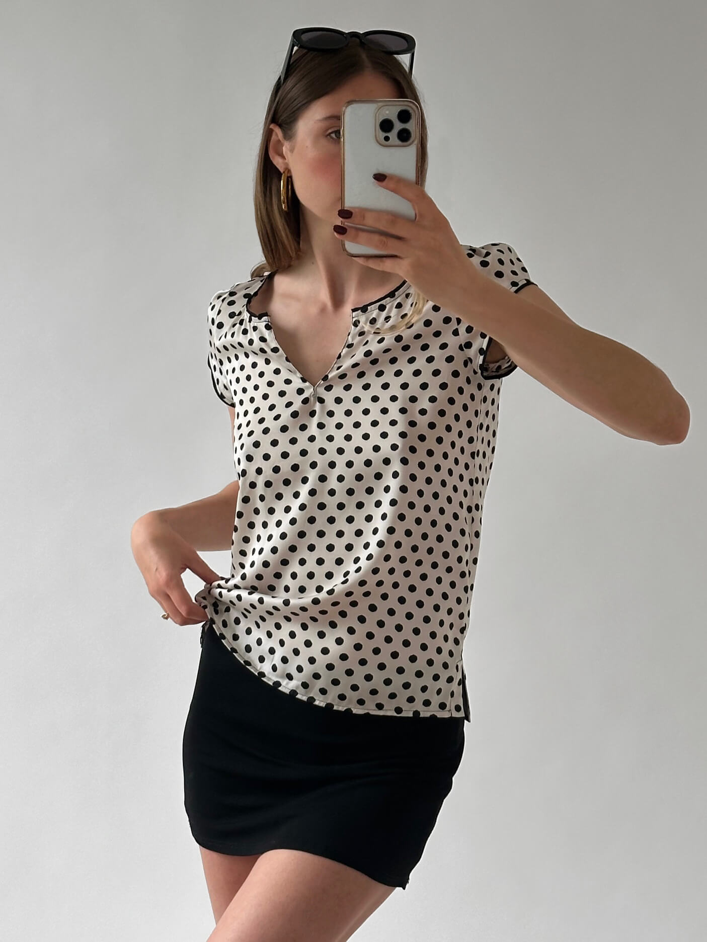 Early 2000s ZARA Polkadot Top | XS