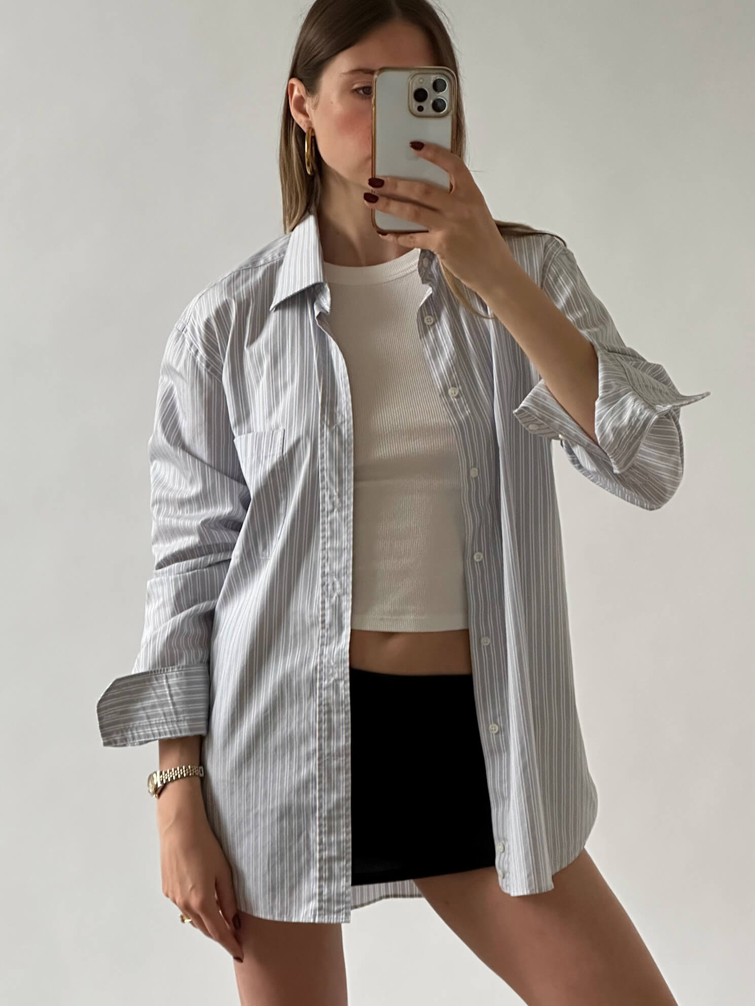 CANALI Striped Button Down Shirt | S-XL