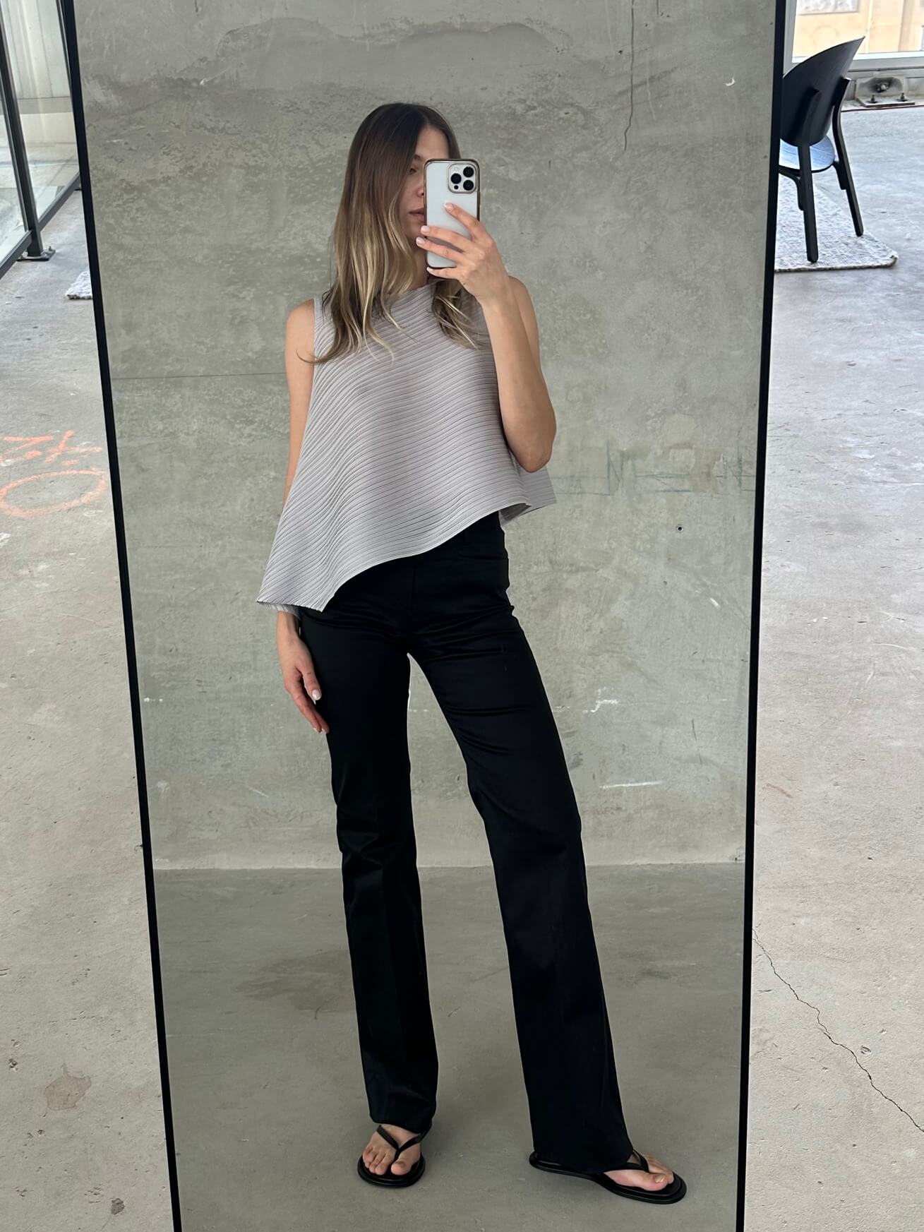 ISSEY MIYAKE Pleated Structural Blouse | ONE SIZE