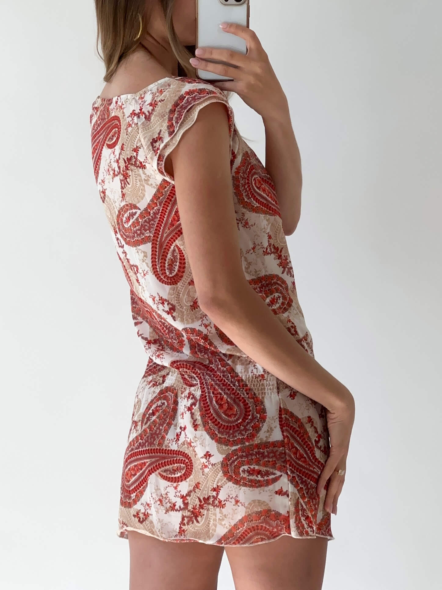 Vintage Sheer Paisley Printed Dress | XS/S