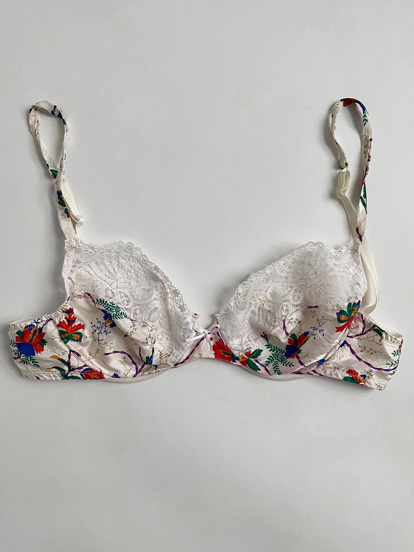 Vintage Silk Lace Bra | 34C