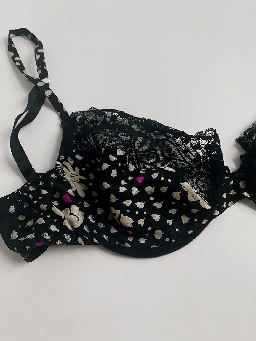 Vintage Silk Lace Bra | 36C