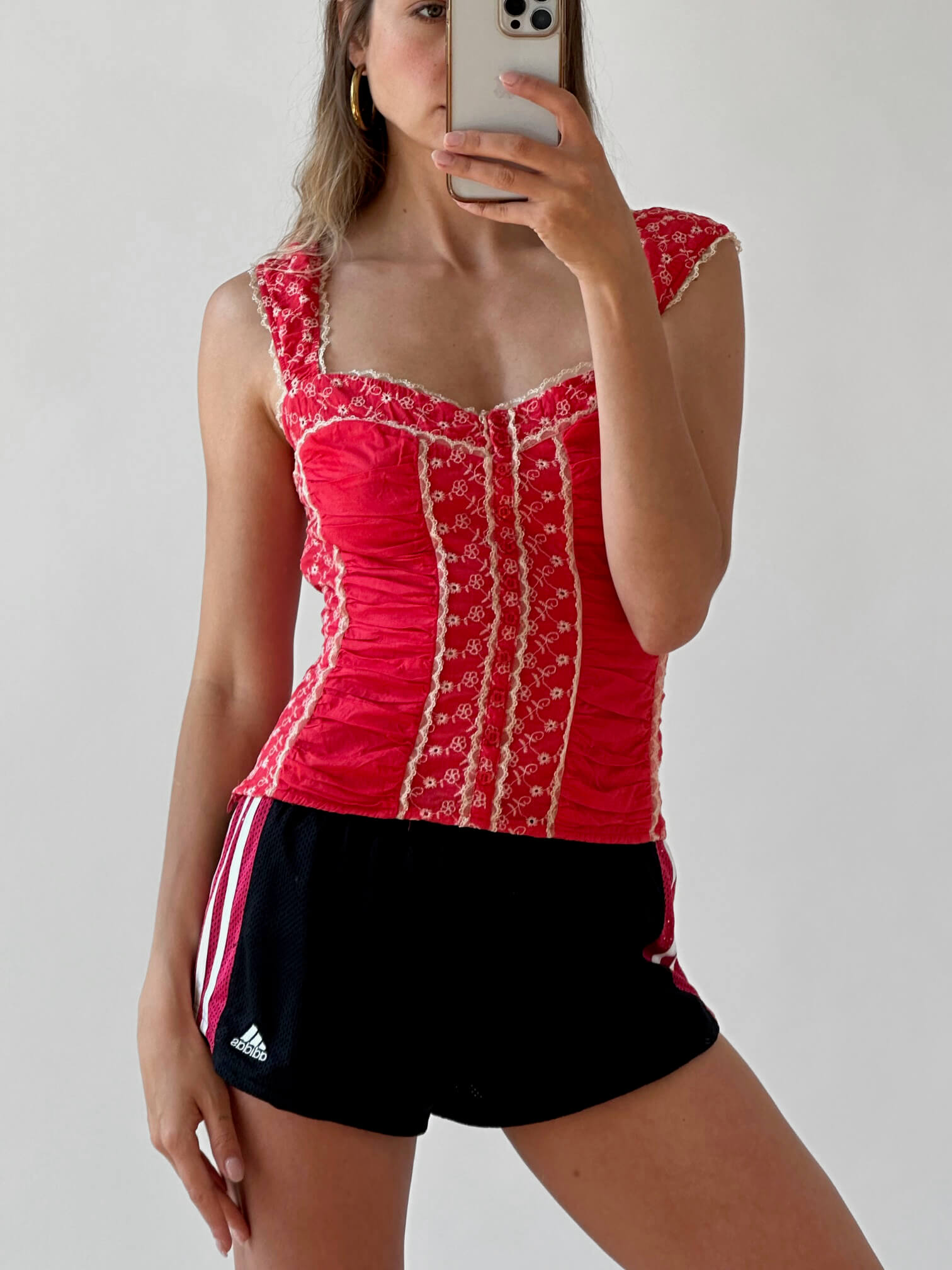 Vintage Embroidered Lace Bustier | M