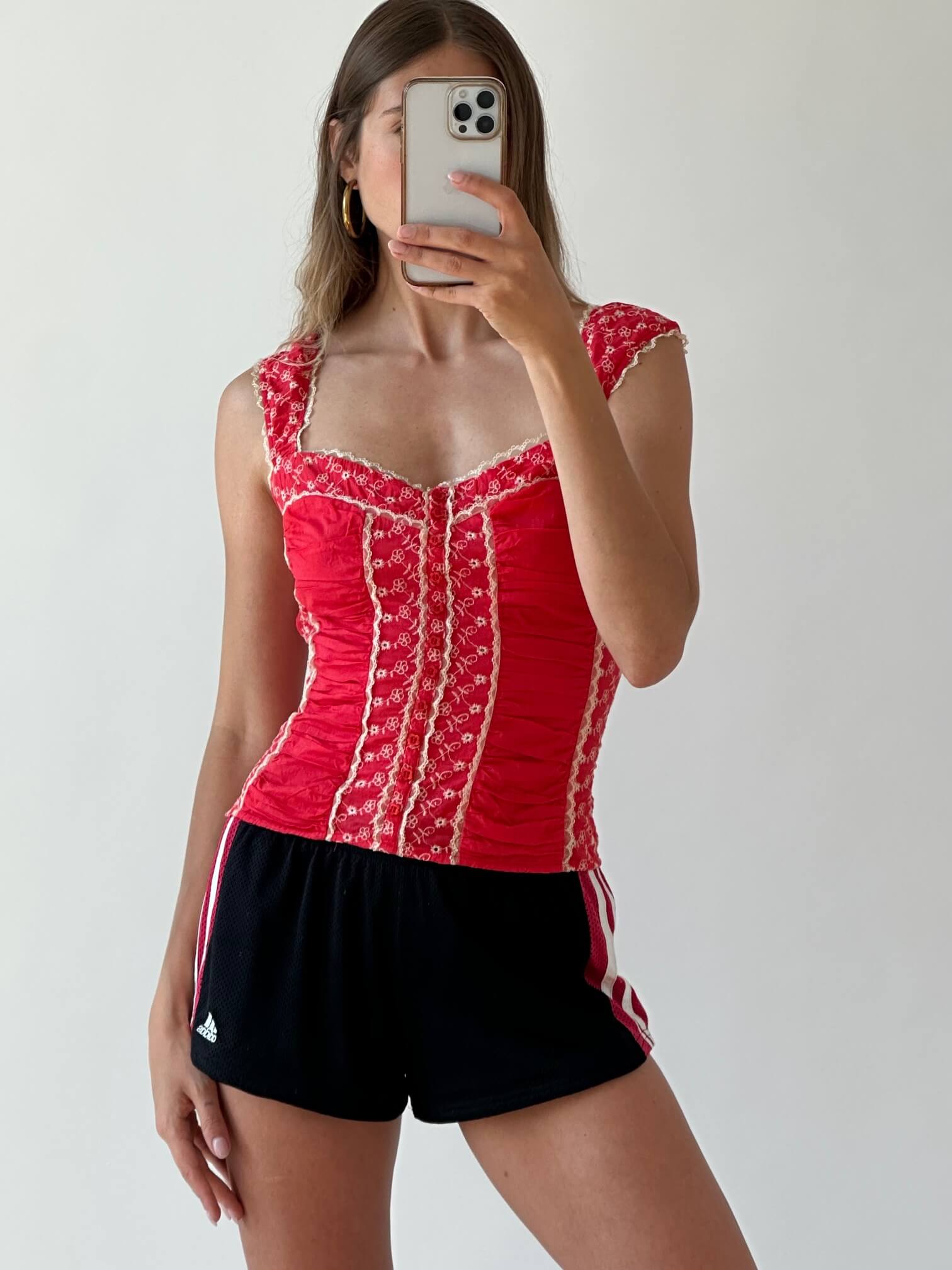 Vintage Embroidered Lace Bustier | M