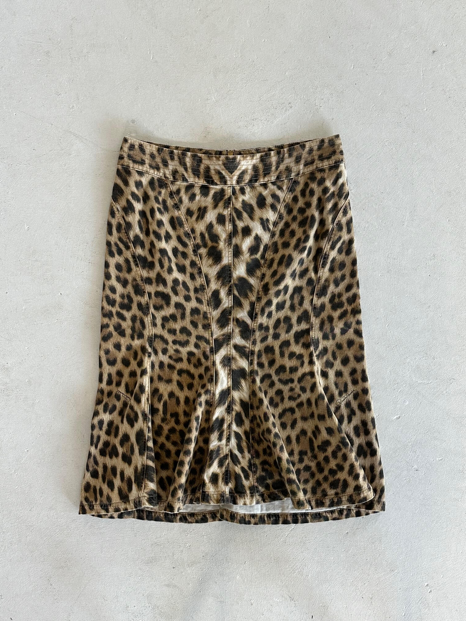 Vintage ROBERTO CAVALLI Leopard Print Skirt | 42/M