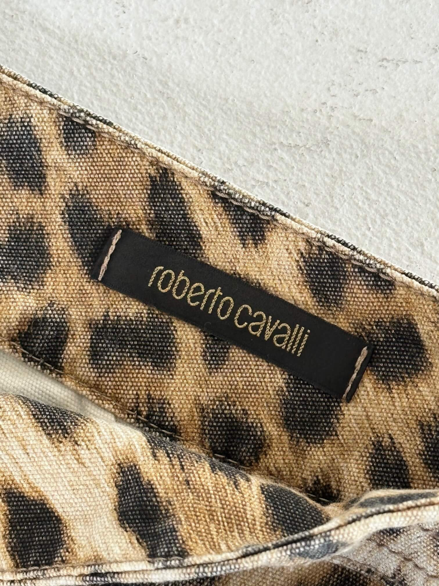 Vintage ROBERTO CAVALLI Leopard Print Skirt | 42/M