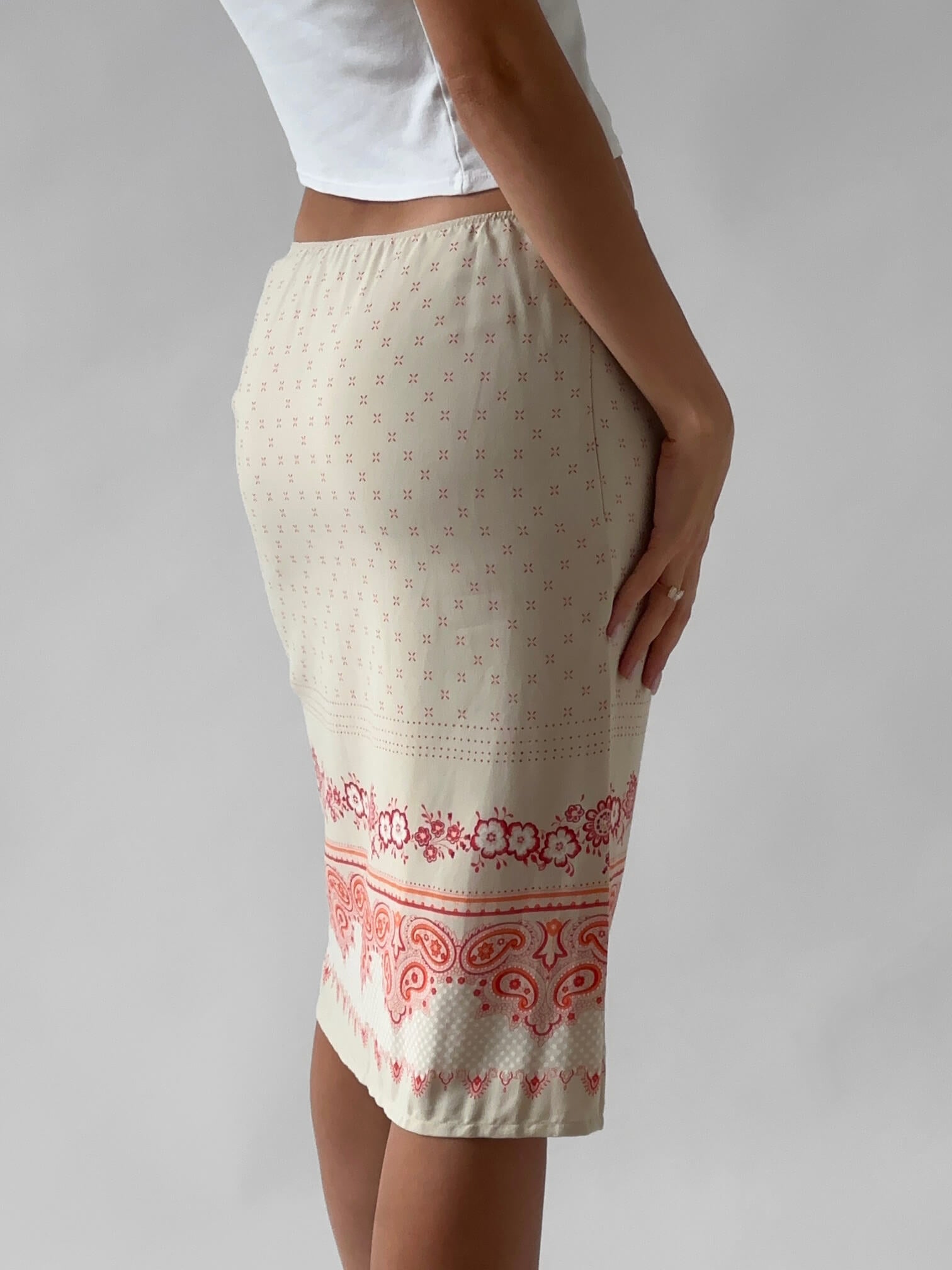 Y2K ESPRIT Printed Midi Skirt | 6/S