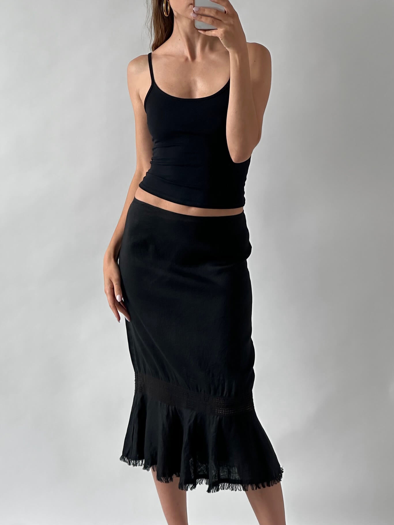 Vintage Linen Mermaid Skirt | 2/4
