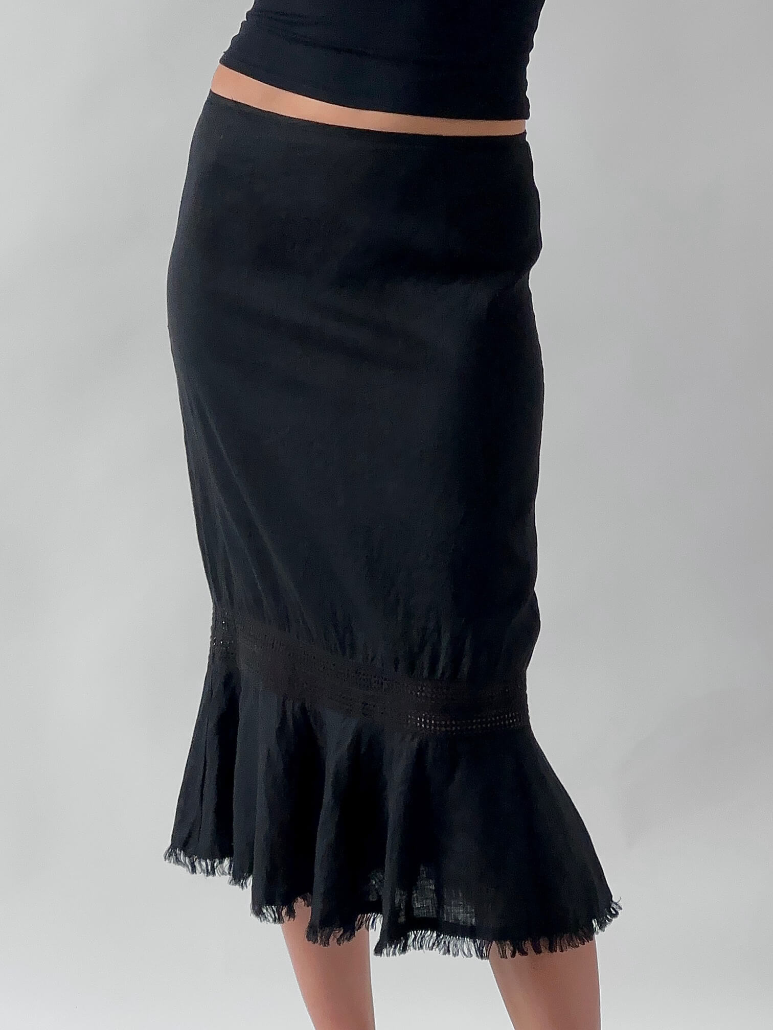 Vintage Linen Mermaid Skirt | 2/4