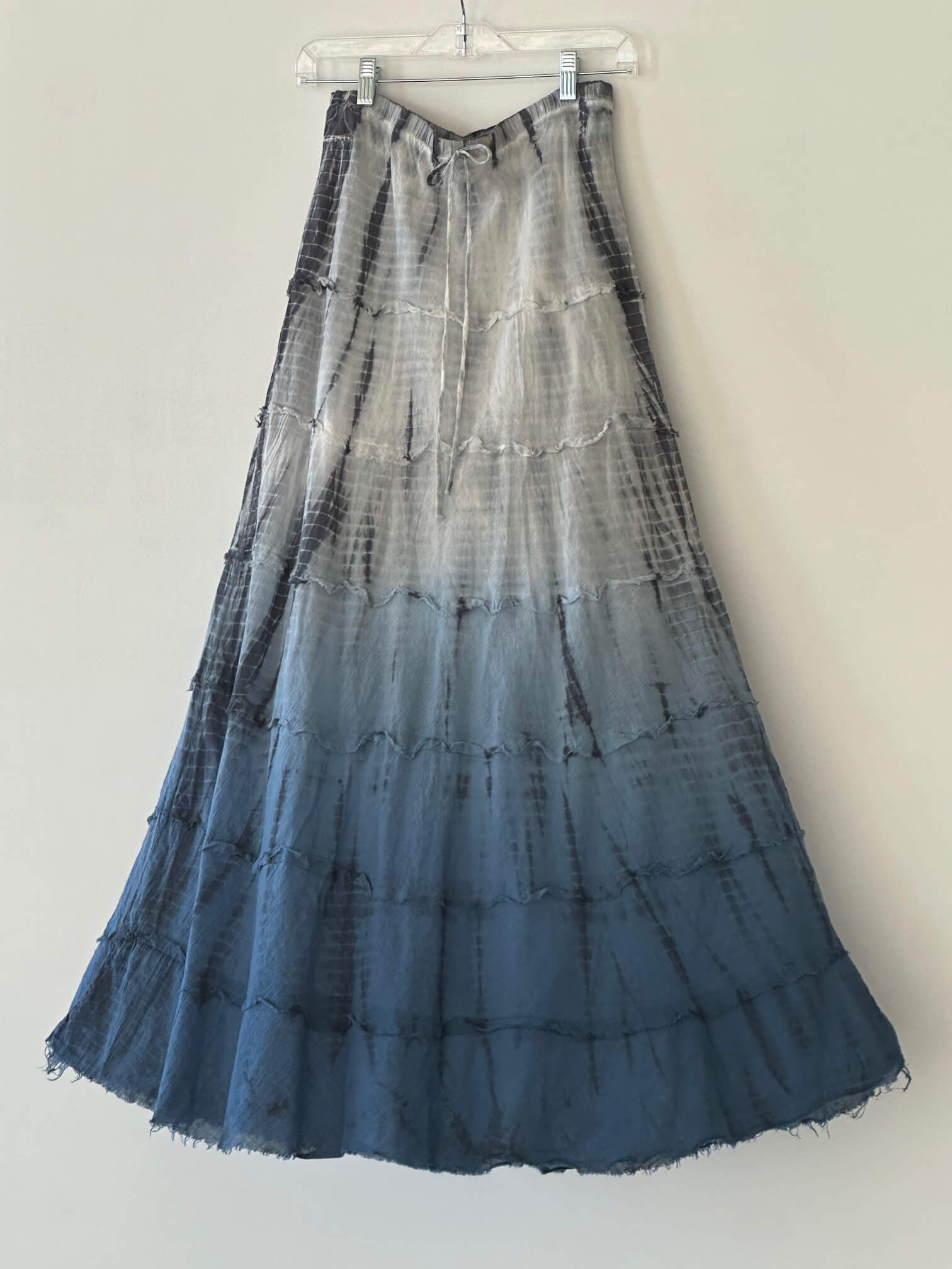Vintage Tie-Dye Cotton Maxi Skirt | M/L