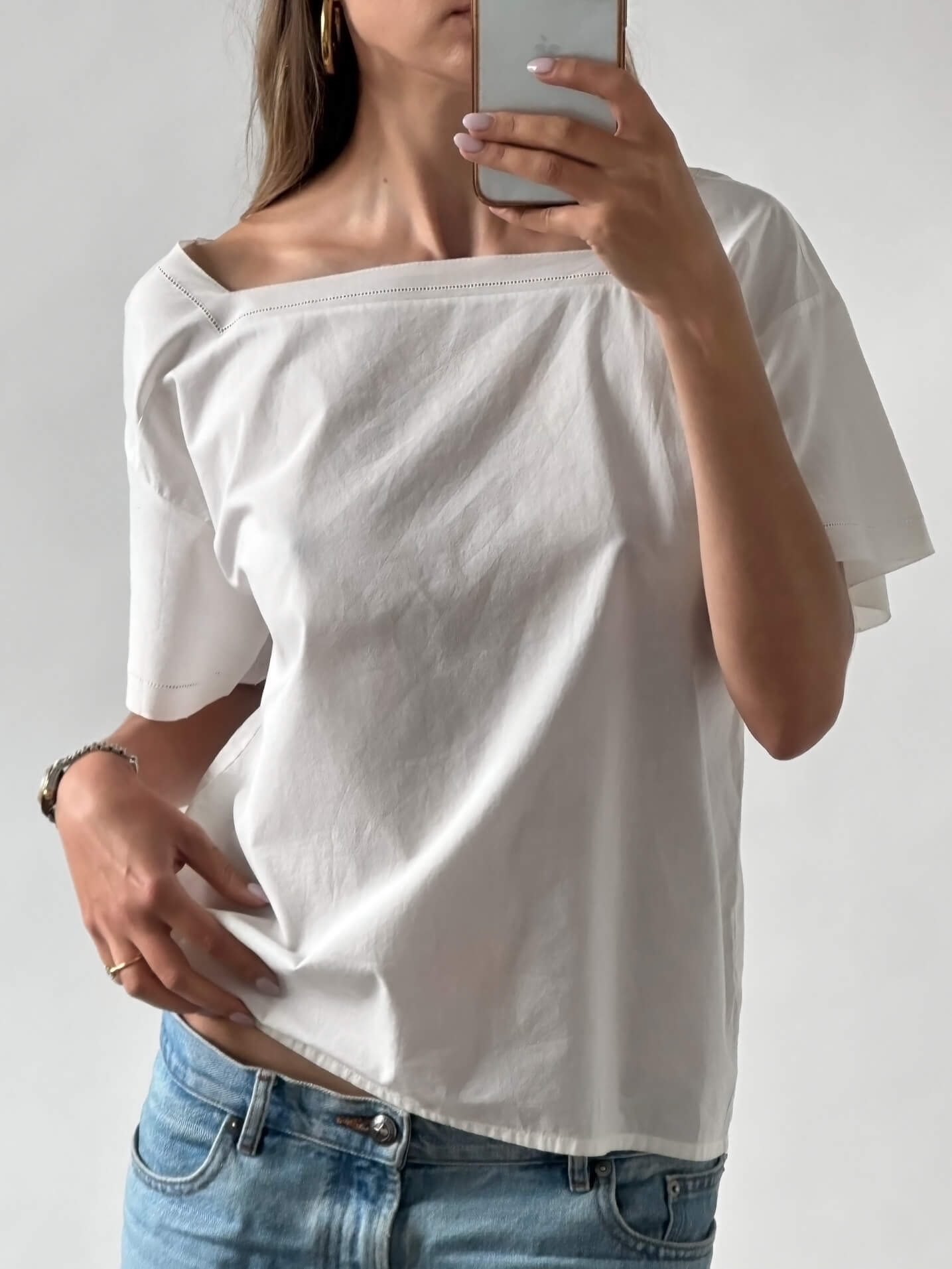 Vintage RODIER PARIS Cotton Blouse | 38/S-M