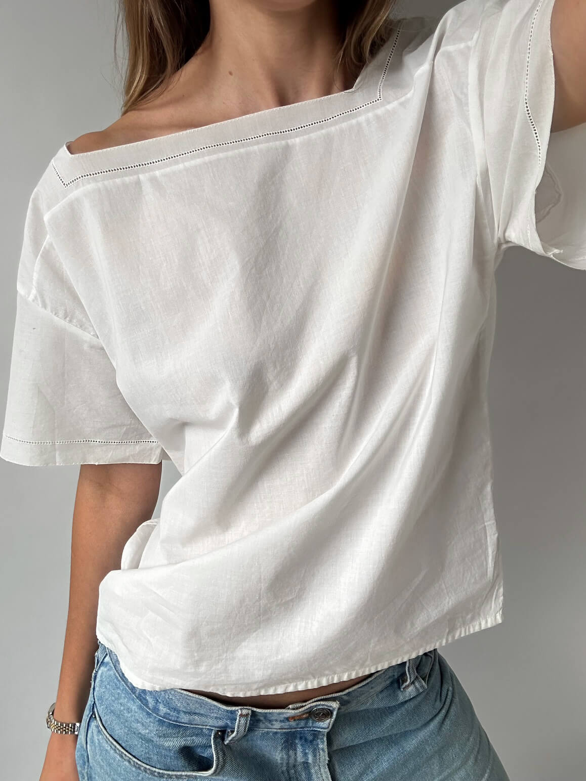 Vintage RODIER PARIS Cotton Blouse | 38/S-M