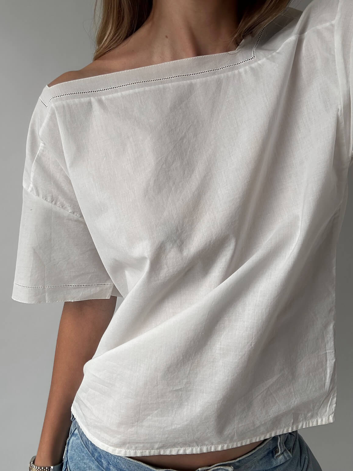 Vintage RODIER PARIS Cotton Blouse | 38/S-M