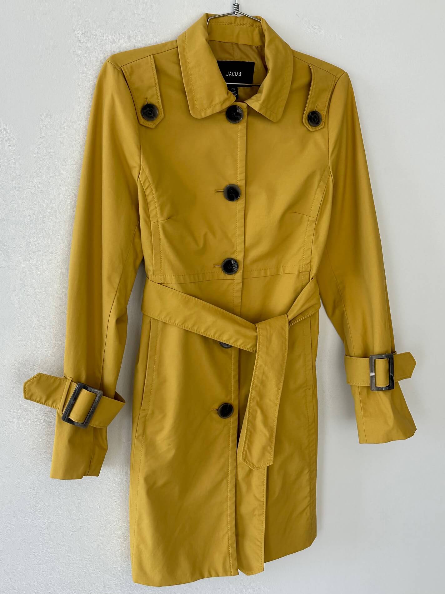 Vintage JACOB Canary Trench Coat | XS/S