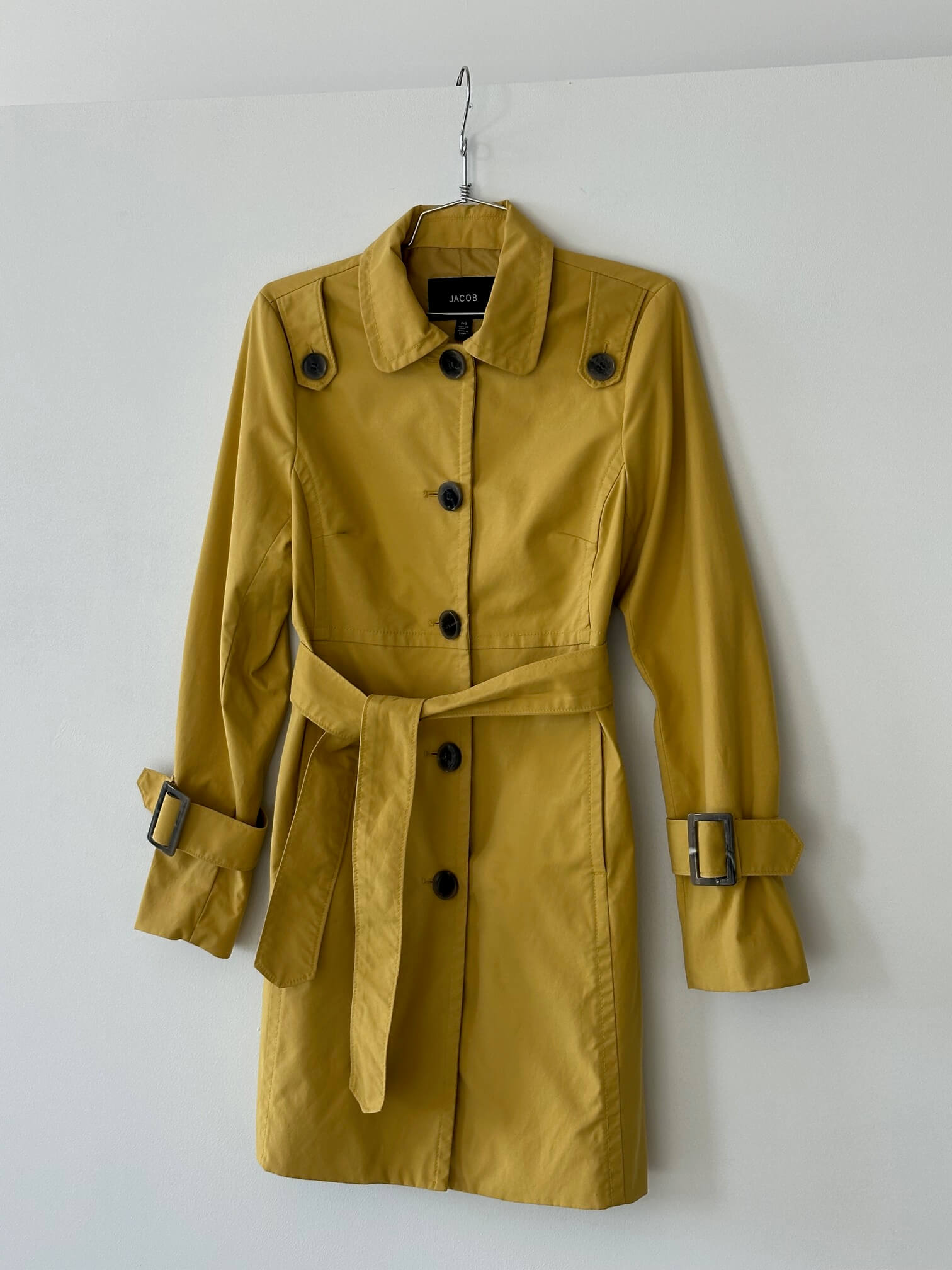 Vintage JACOB Canary Trench Coat | XS/S