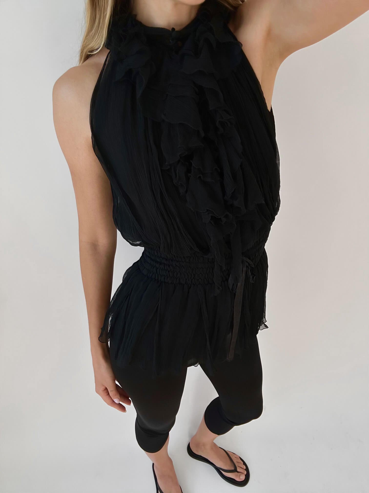 ROBERT RODRIGUEZ Ruffled Silk Top | 2/4