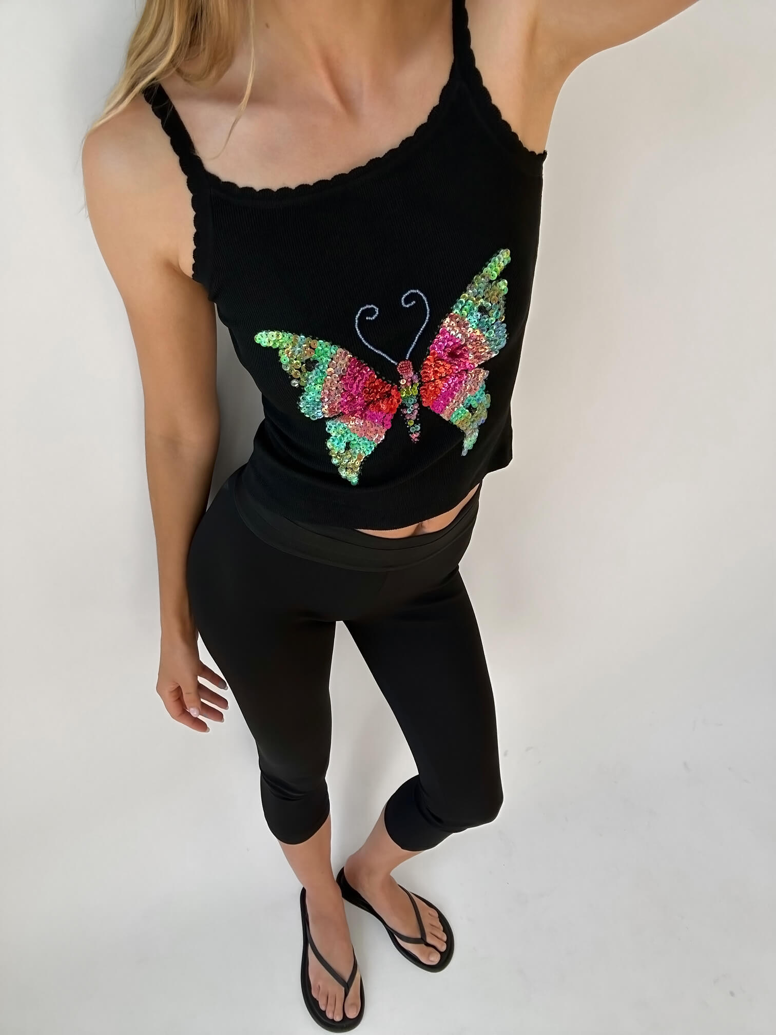 Sequin Butterfly Singlet | XS Petite