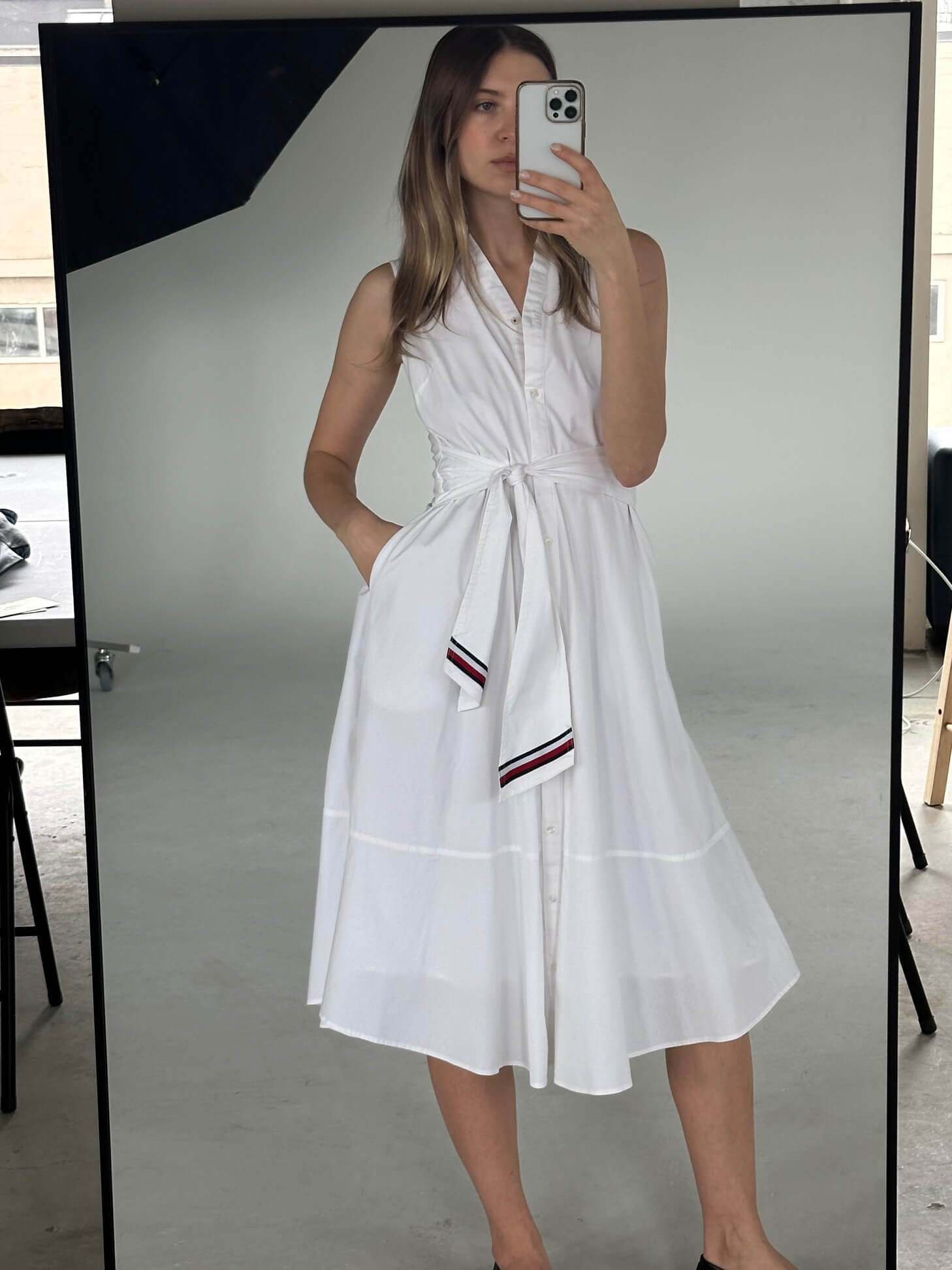 TOMMY HILFIGER Poplin Midi Dress | 2