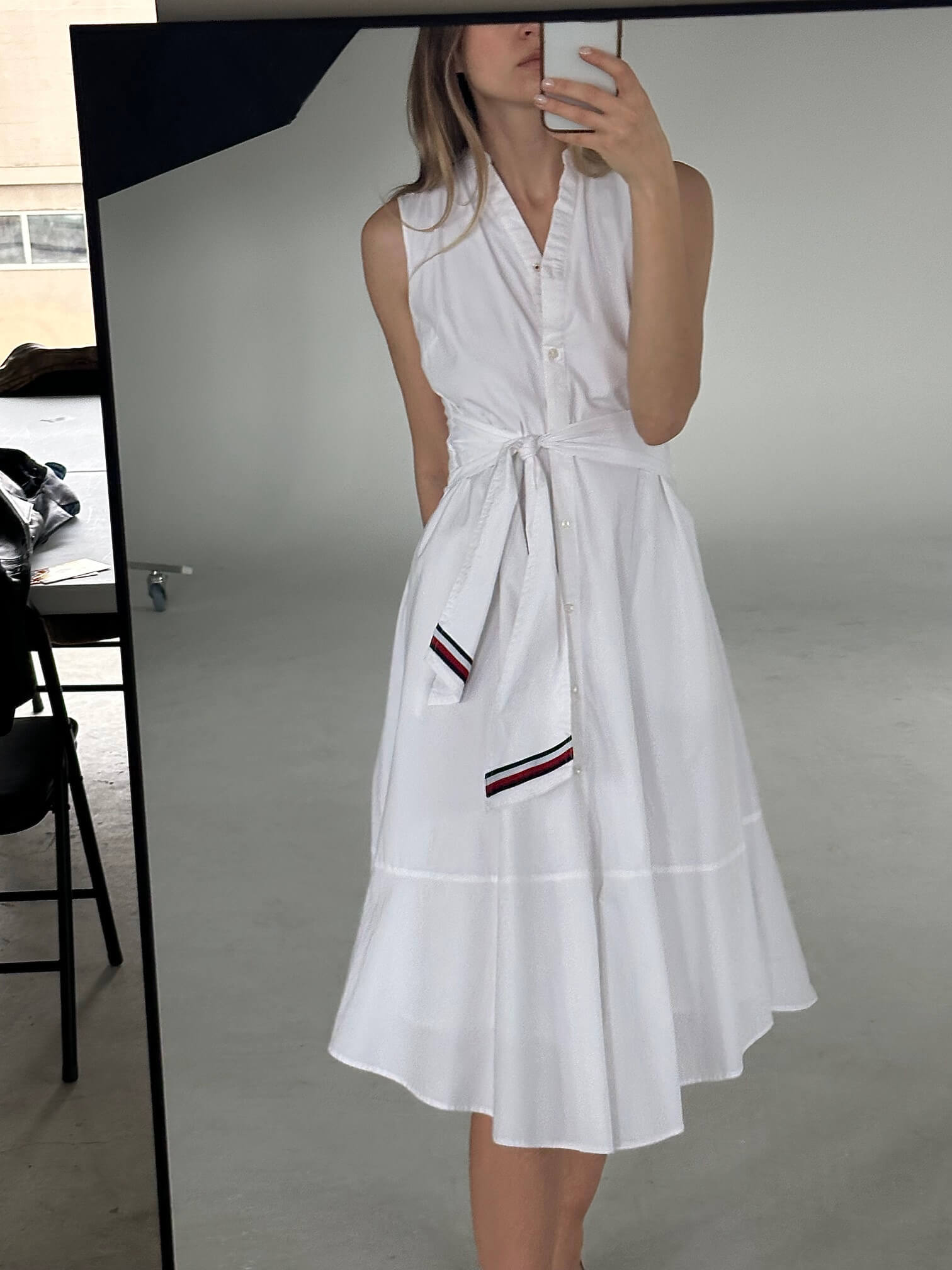 TOMMY HILFIGER Poplin Midi Dress | 2