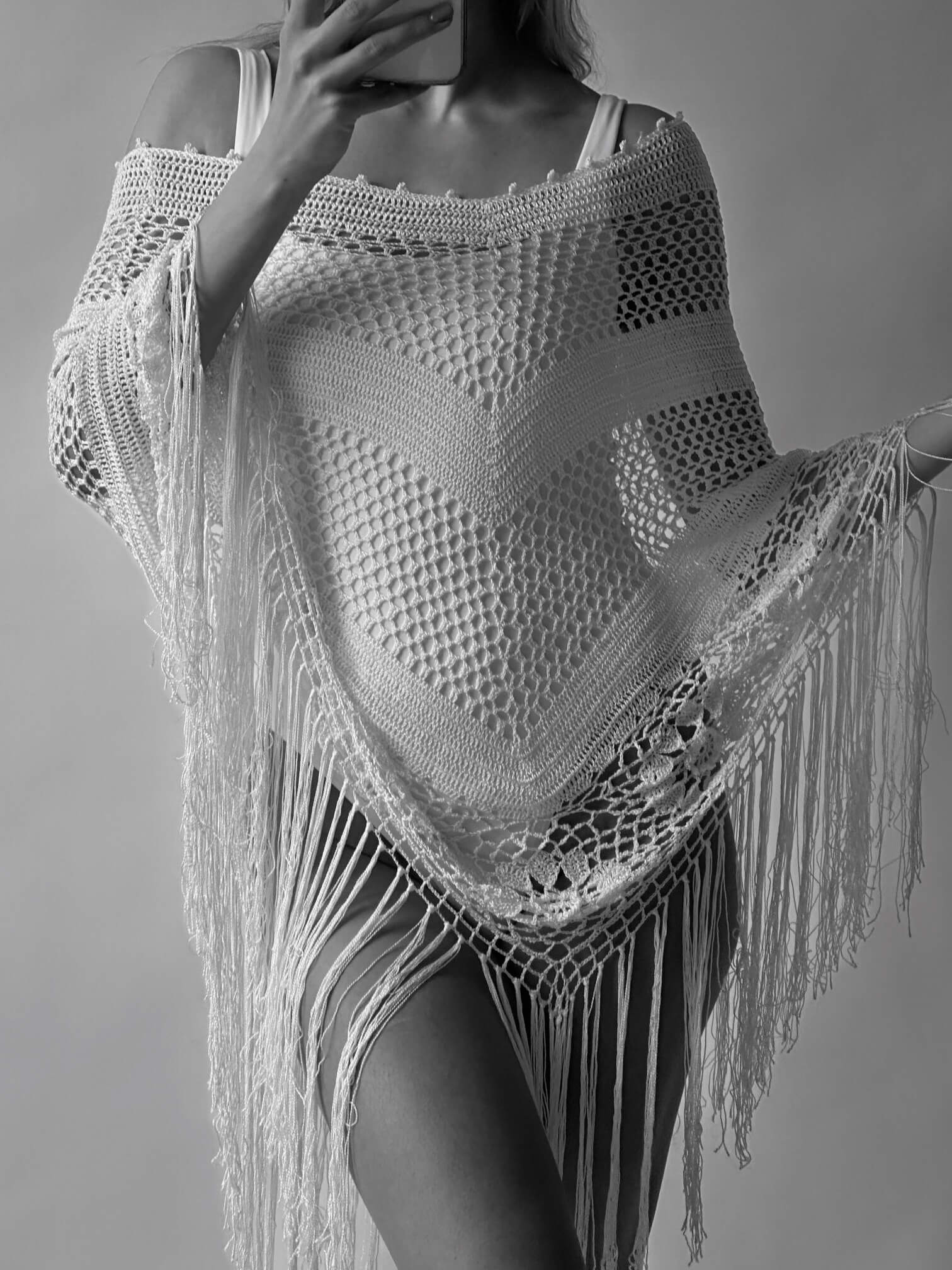 Vintage Crochet Shawl | OS