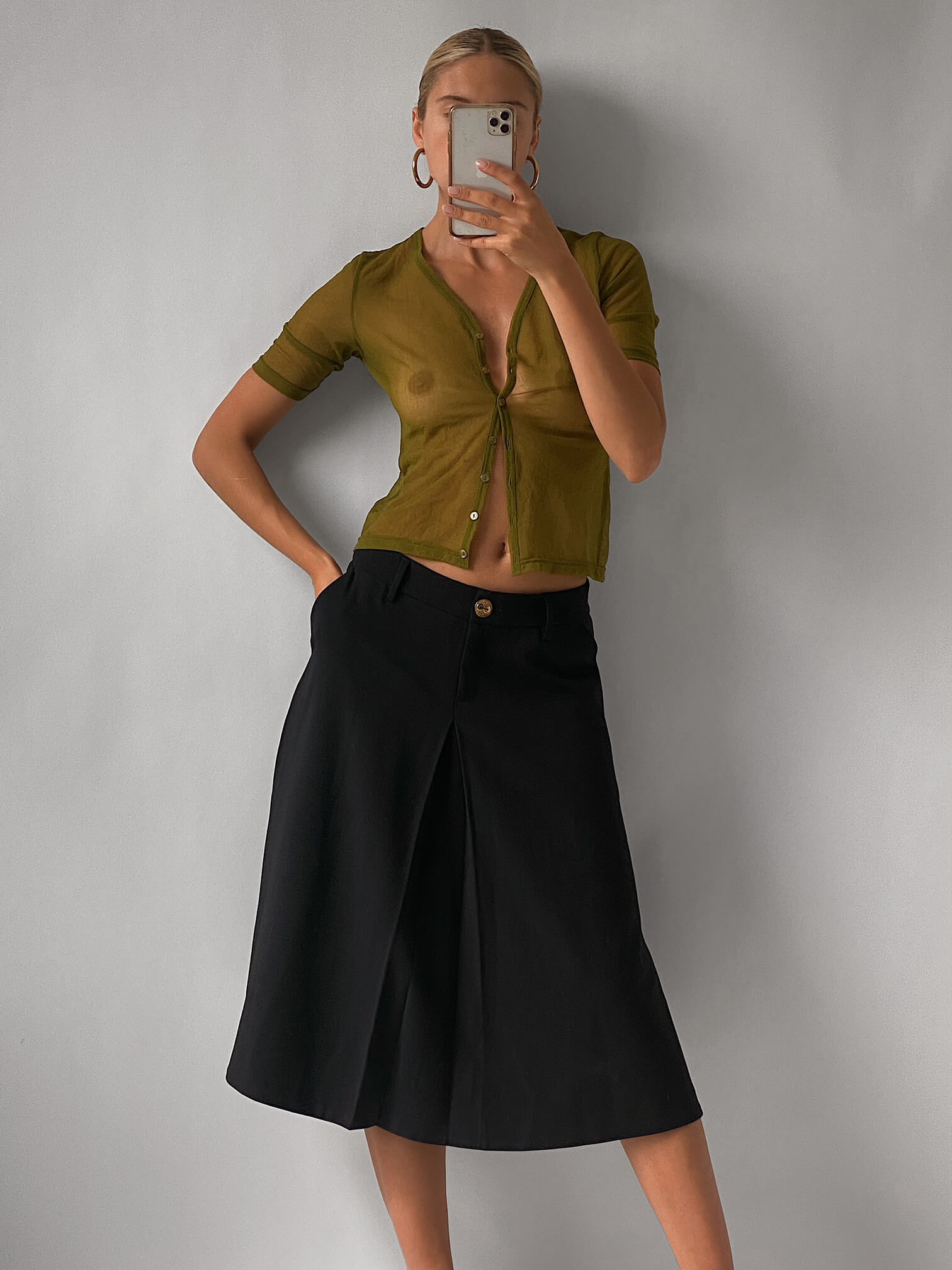 Vintage LOVE MOSCHINO Wool Skirt | S