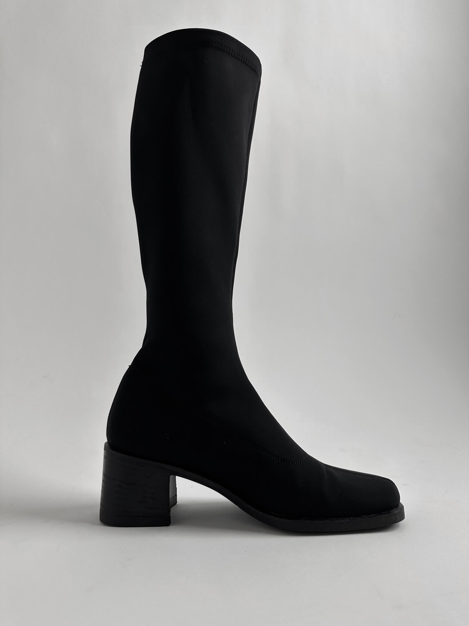 Vintage Italian Nylon Sock Boots | 6 US/36 IT