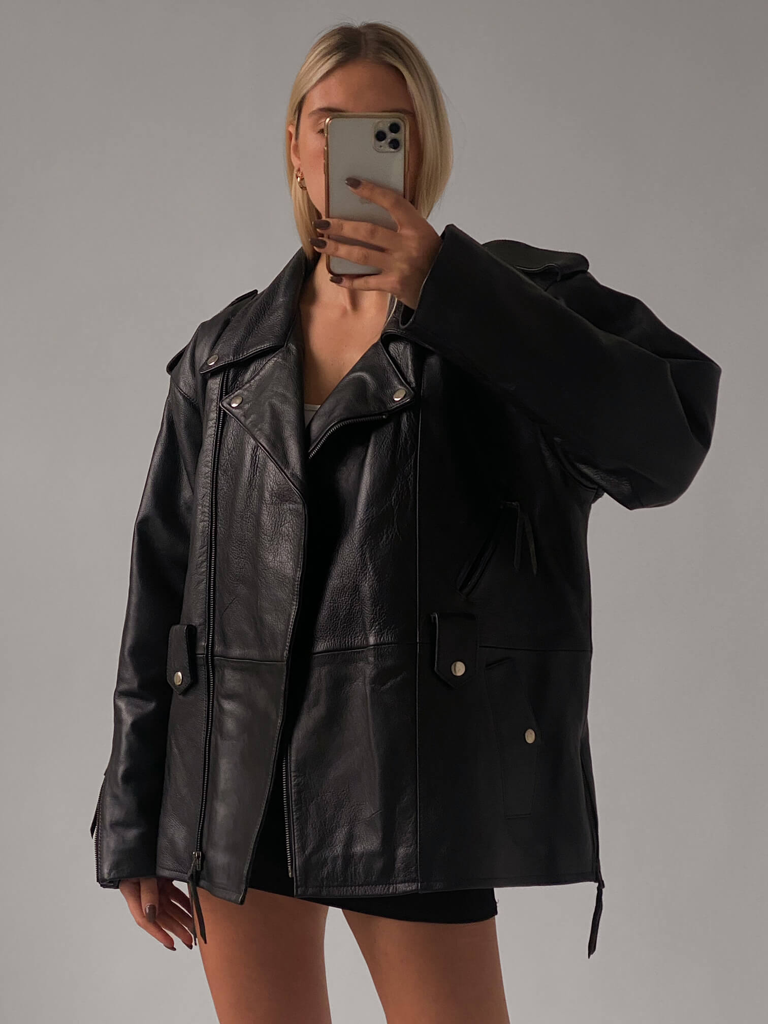 Vintage ULTRA Oversized Biker Leather Jacket | XS-XXL
