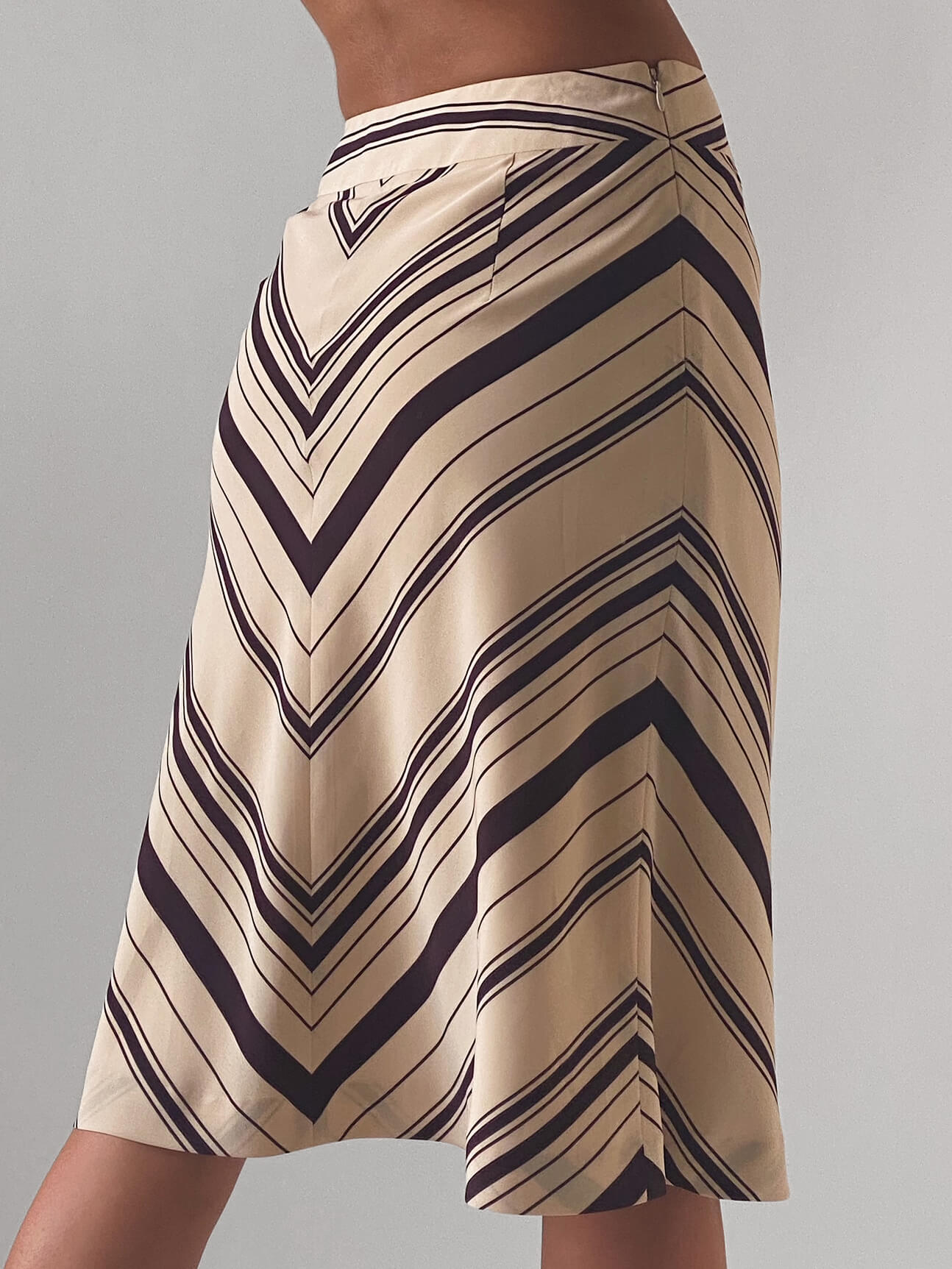 Vintage Striped Midi Skirt | XS/S