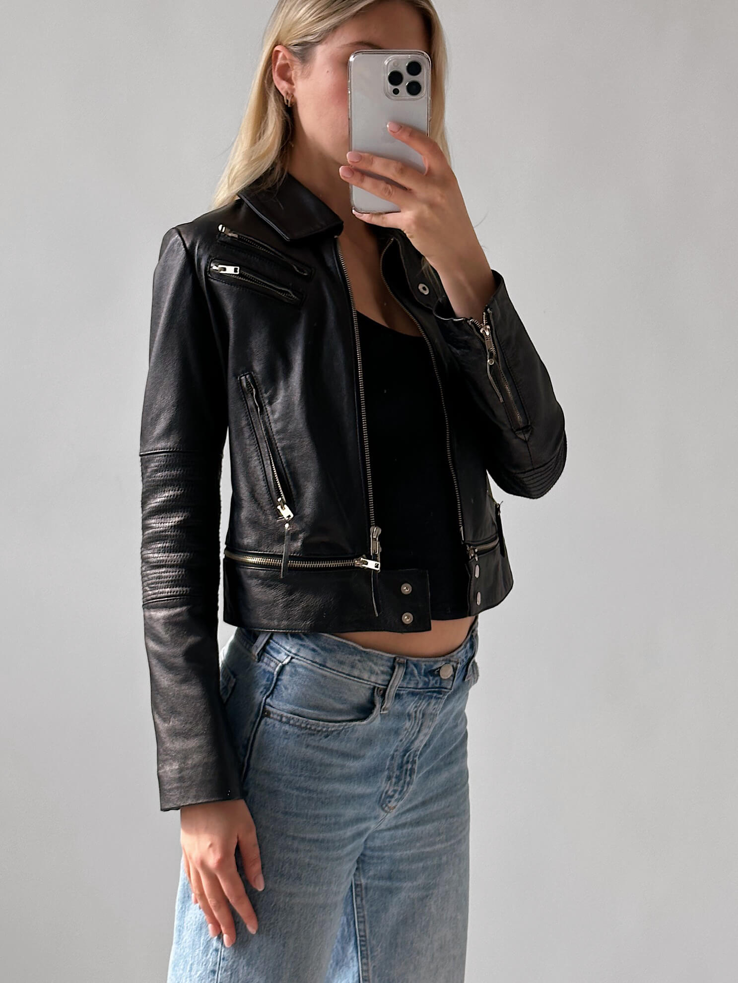 Vintage Motorcycle Leather Jacket | XS/S