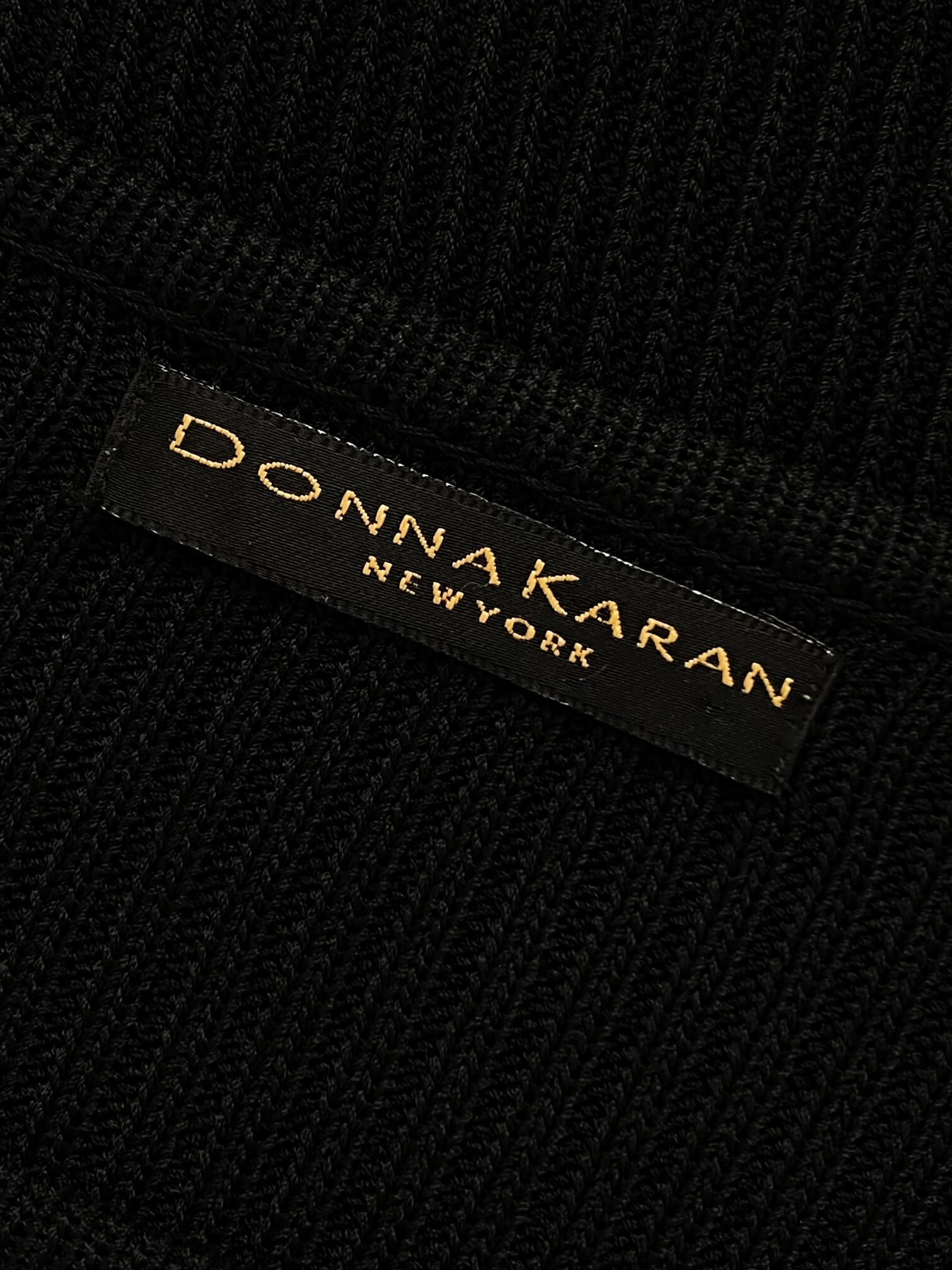 Vintage DONNA KARAN NY Ribbed Onyx Knit | XS-L