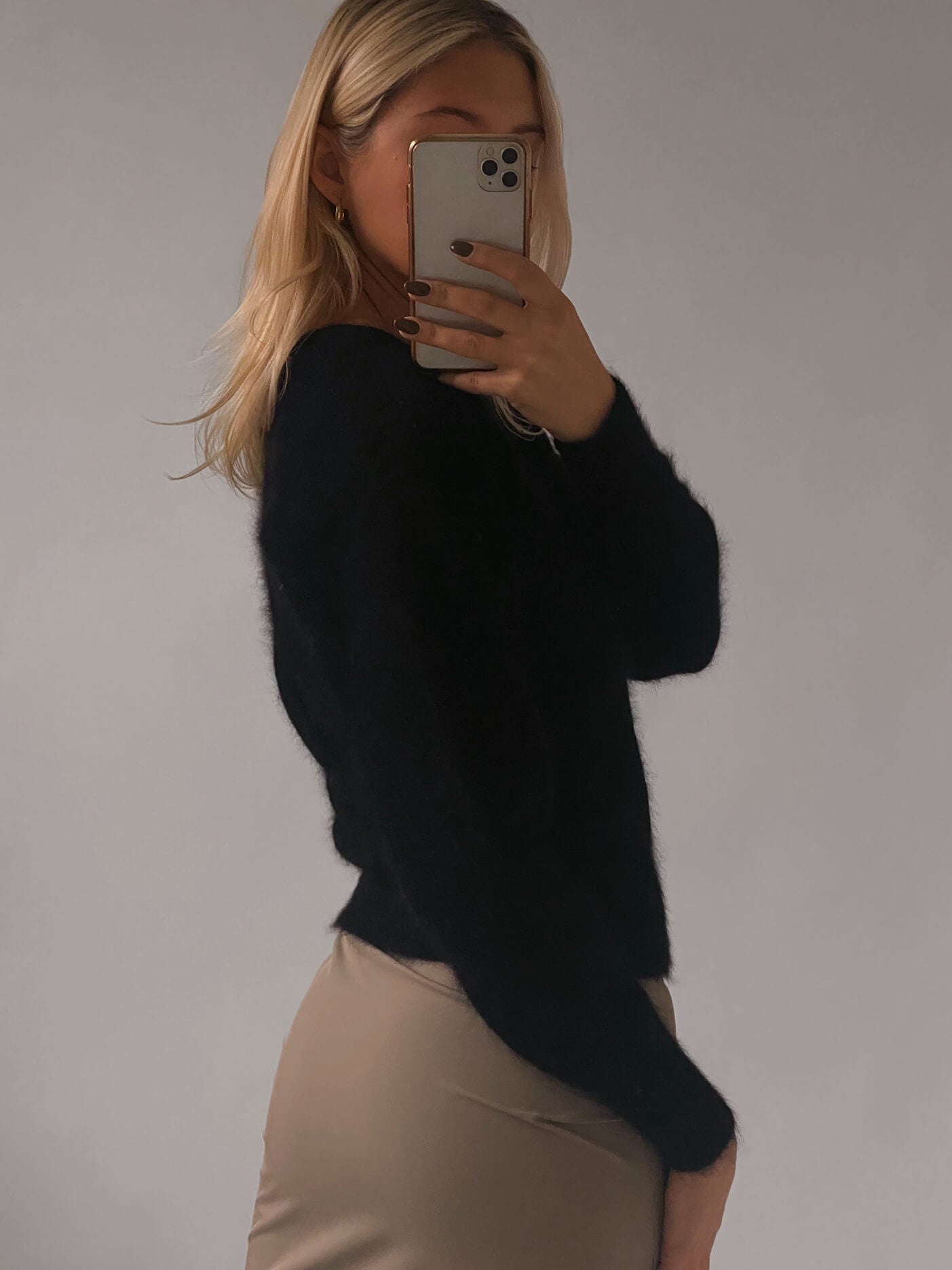 Vintage Onyx Angora Knit | XS-M