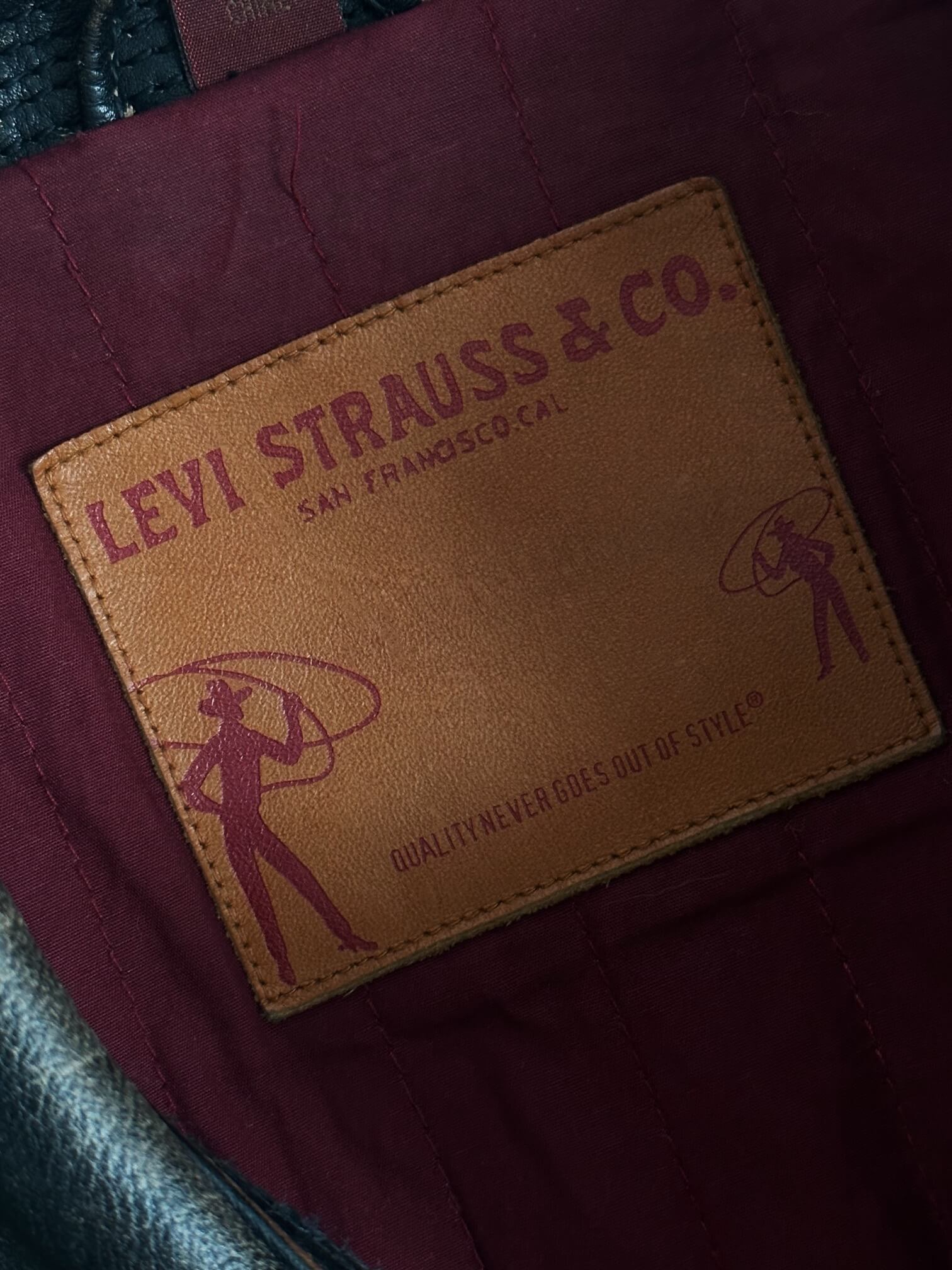 Vintage LEVIS Faded Patina Oversized Leather Jacket | XS-L