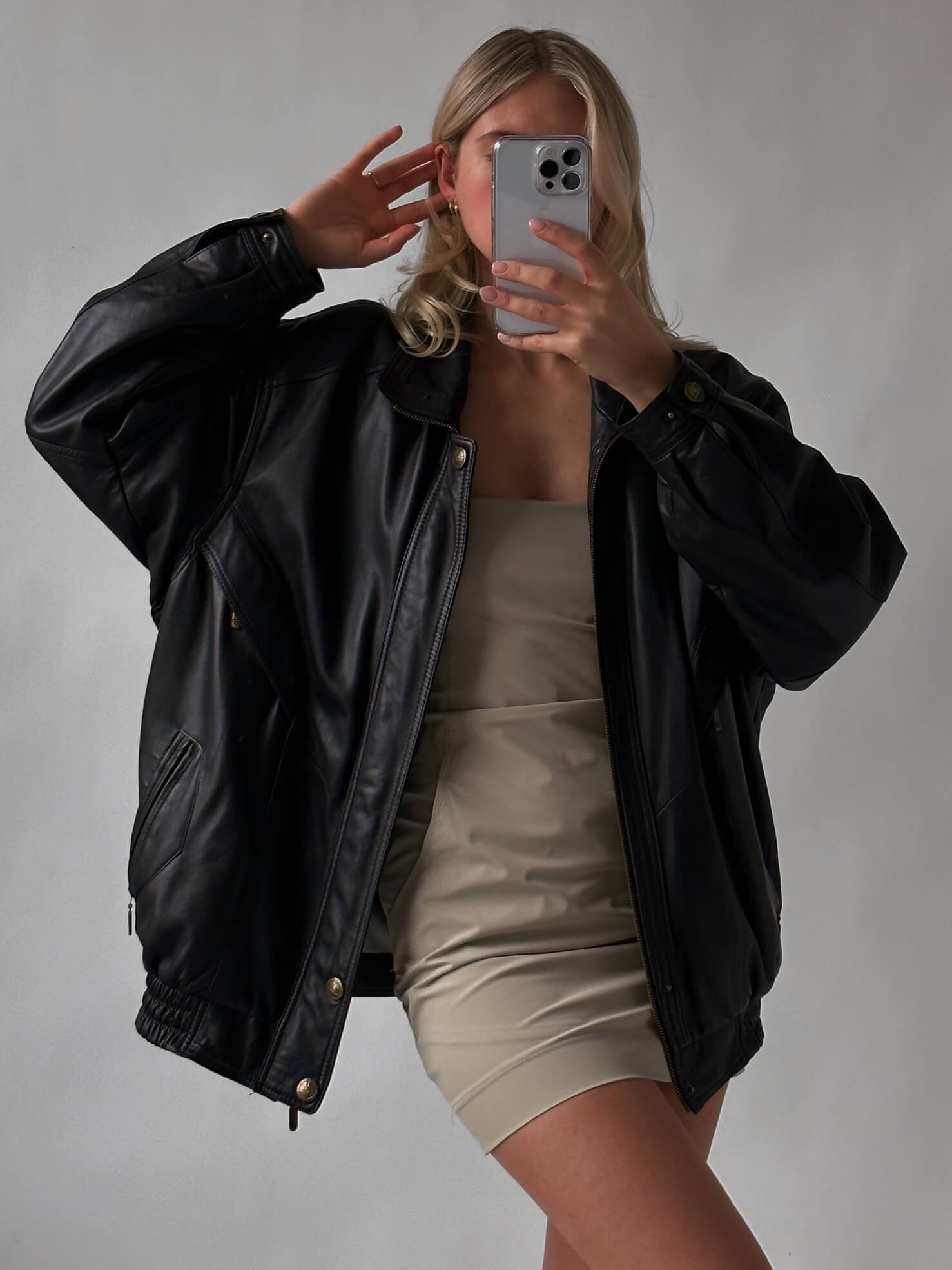 Vintage ULTRA OVERSIZED Leather Bomber Jacket | XS-XXL