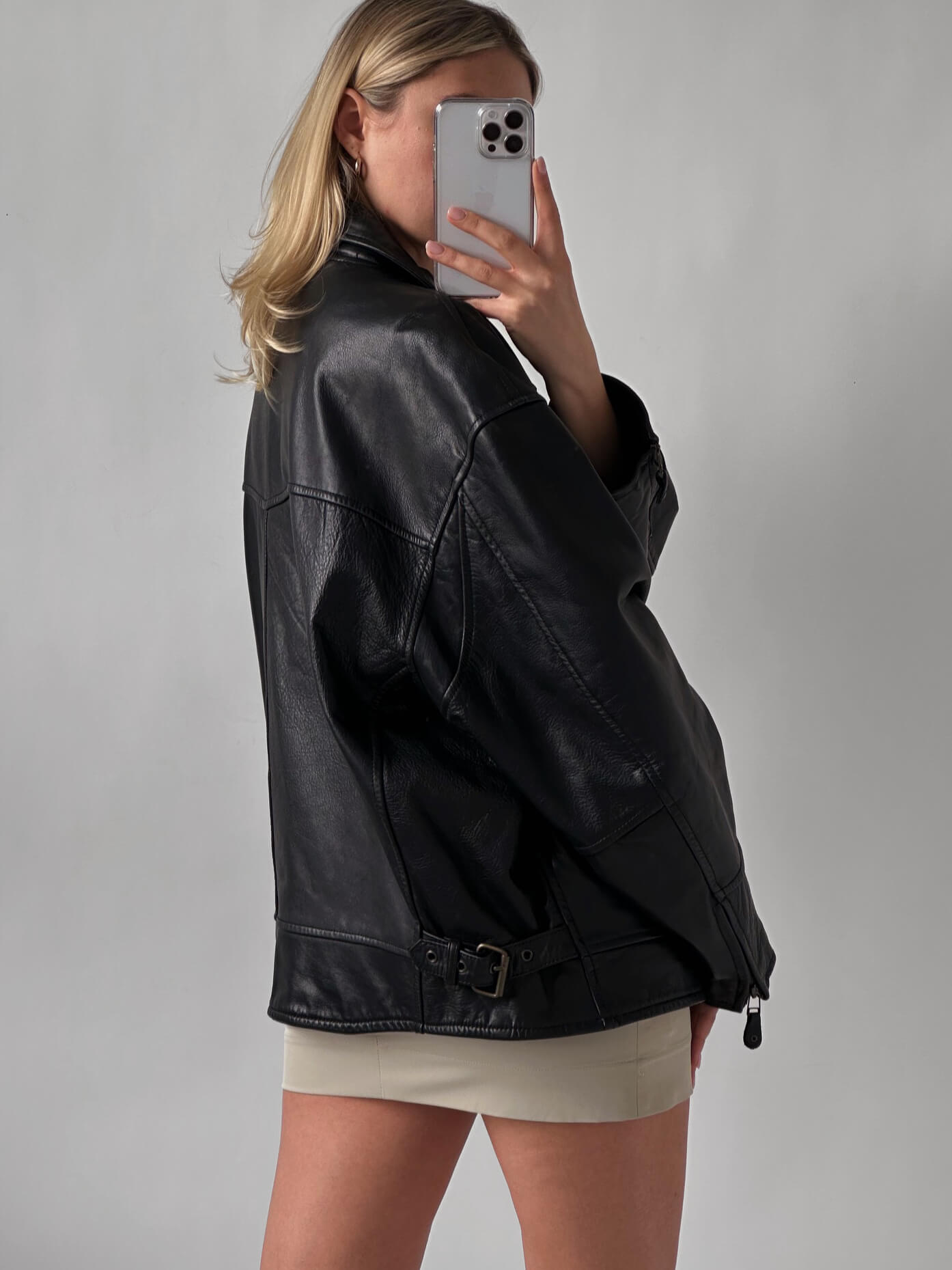 Vintage ULTRA OVERSIZED Zipper Leather Jacket | XS-XXL
