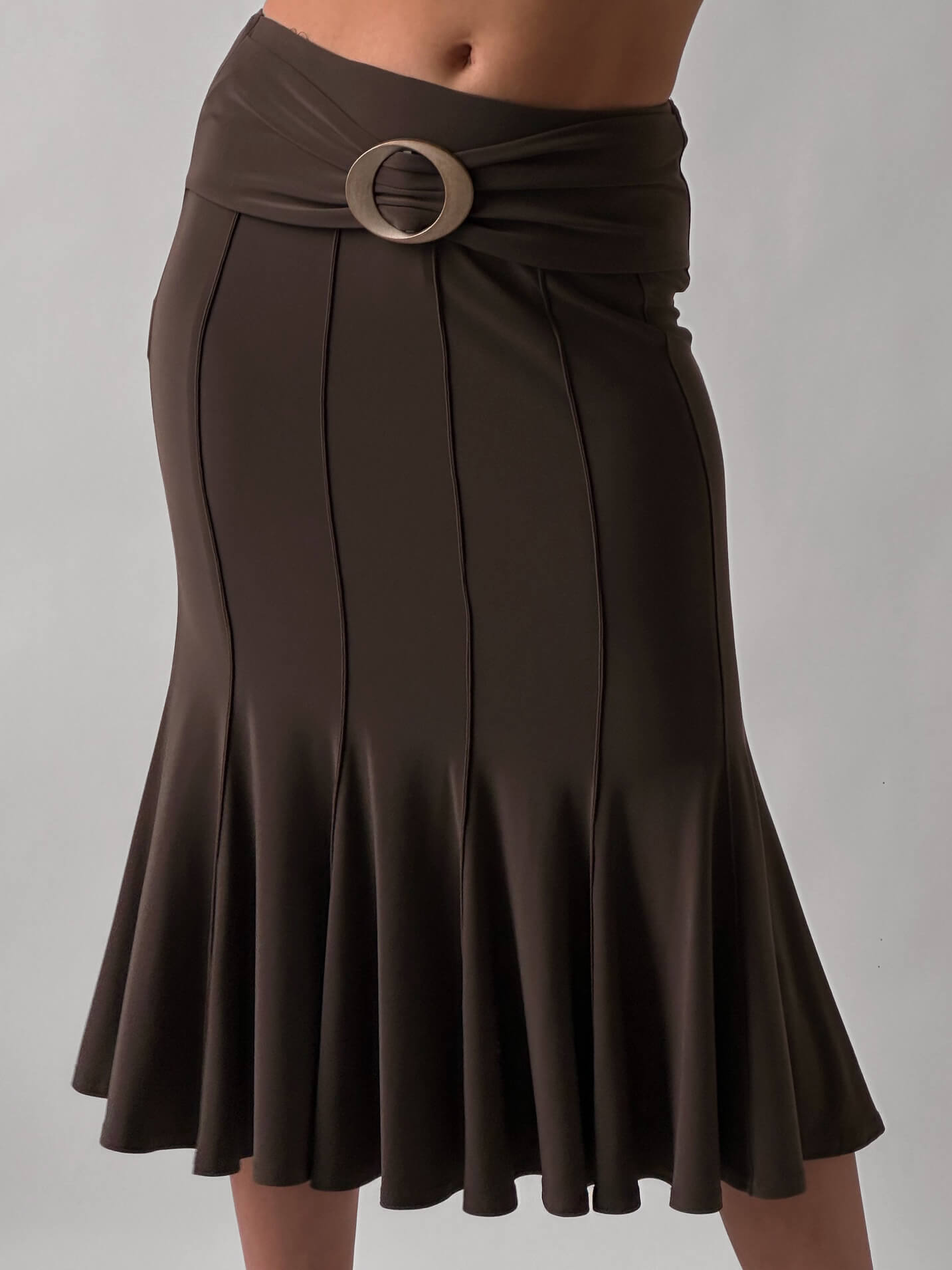 Vintage Taupe O-Ring Skirt | S