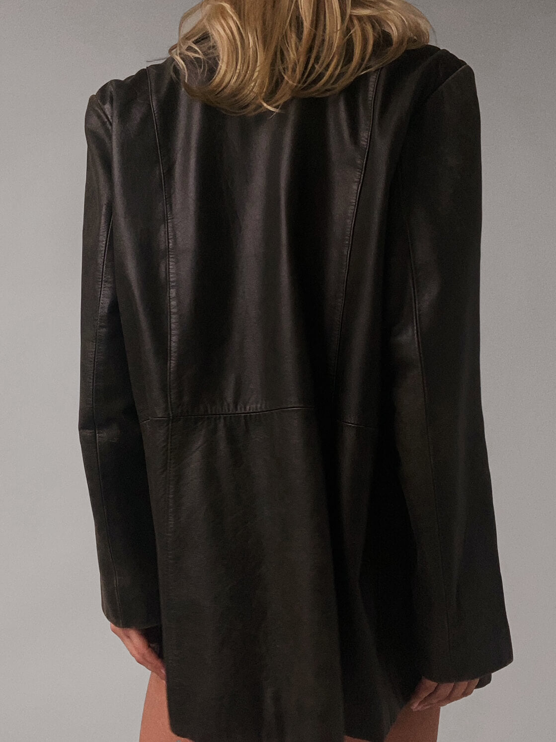 Vintage Oversized Straight Fit Patina Leather Jacket | XS-M