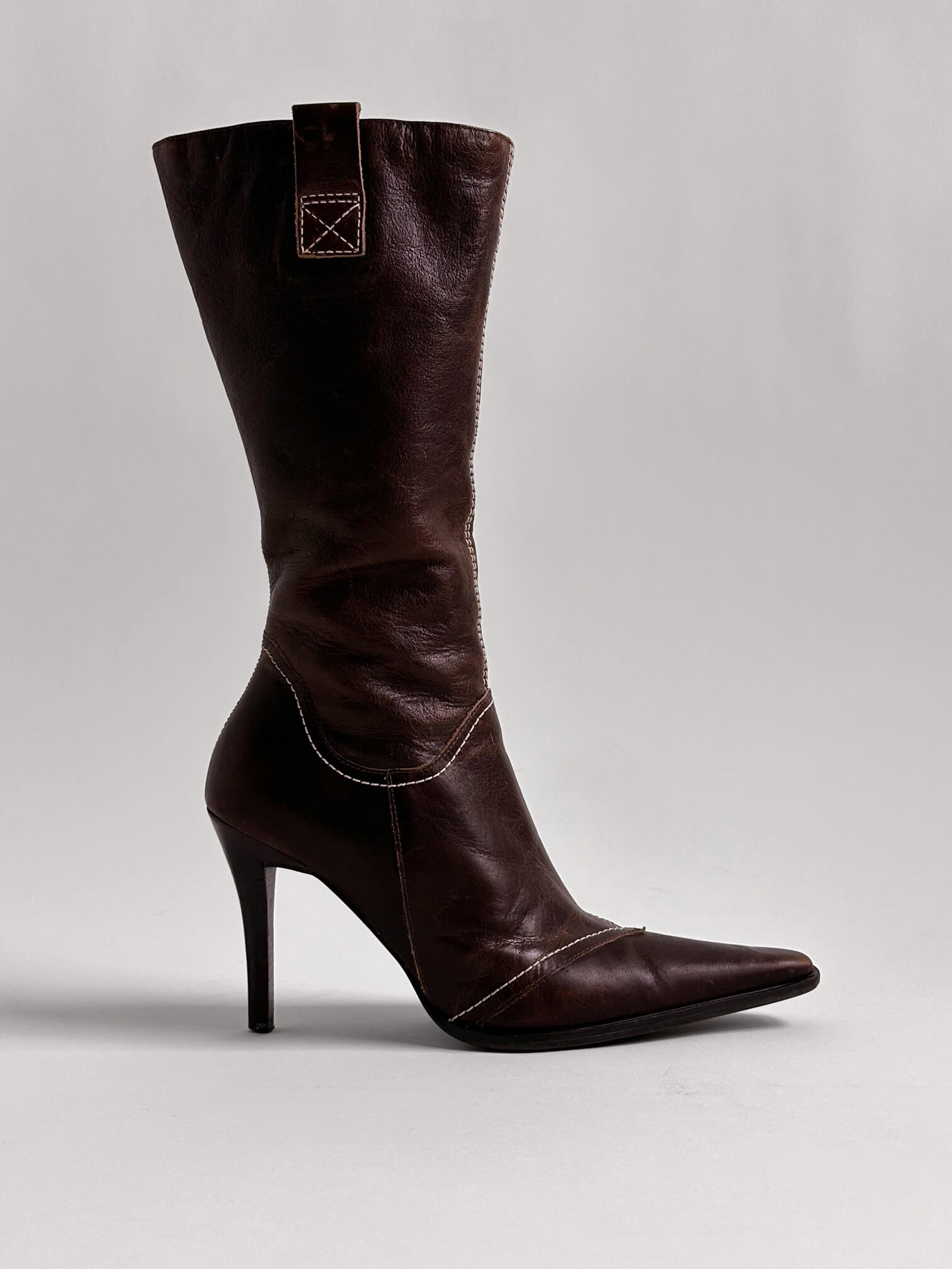 Vintage ALDO Brown Patina Leather Boots | 8 US/39 EU