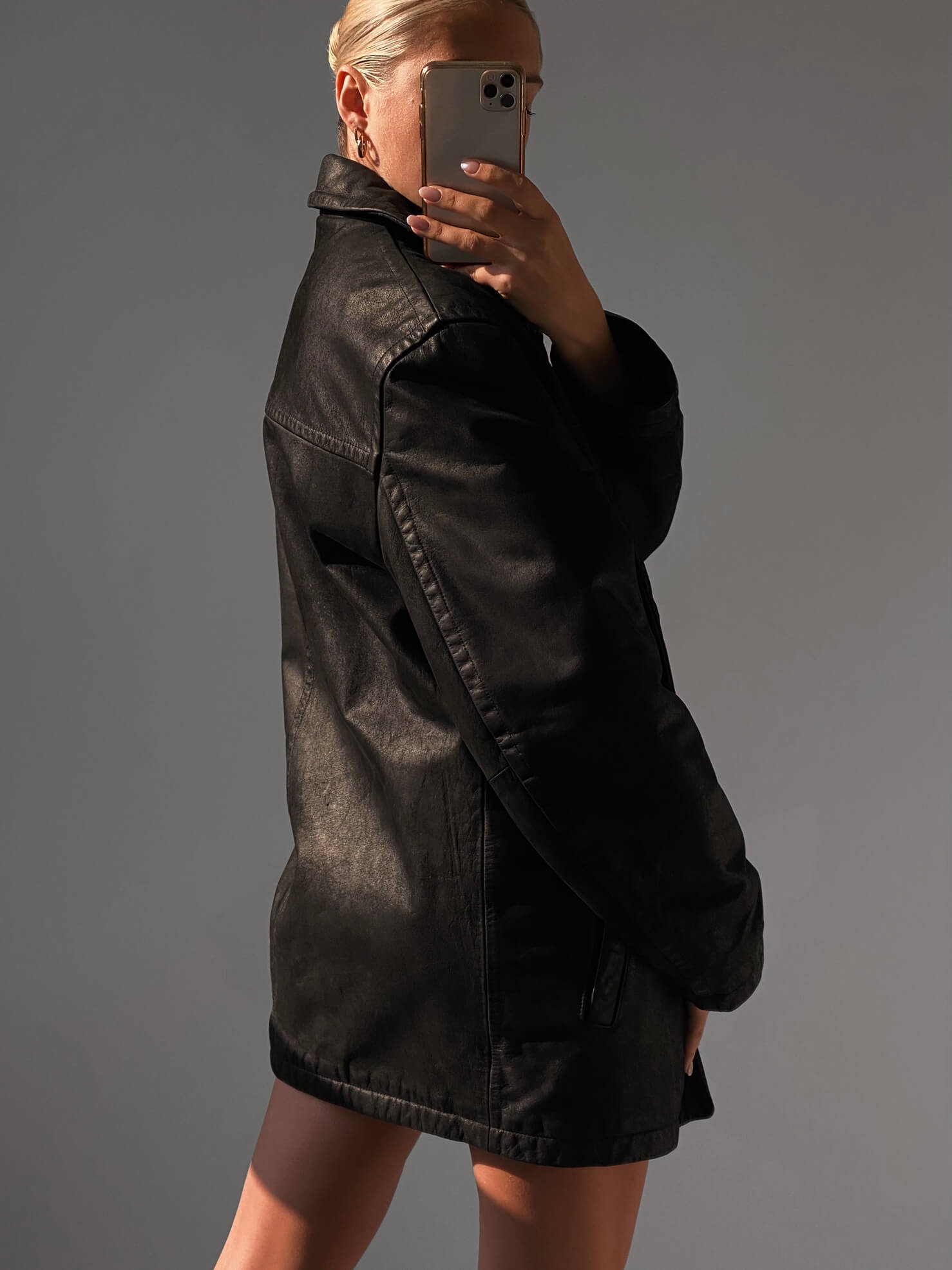Vintage Oversized Nubuck Leather Jacket | XS-XXL