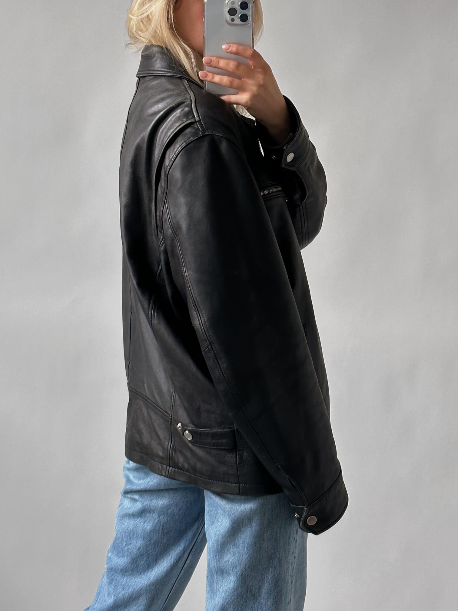 Retro MICHAEL KORS Oversized Patina Leather Jacket | XS-XXL