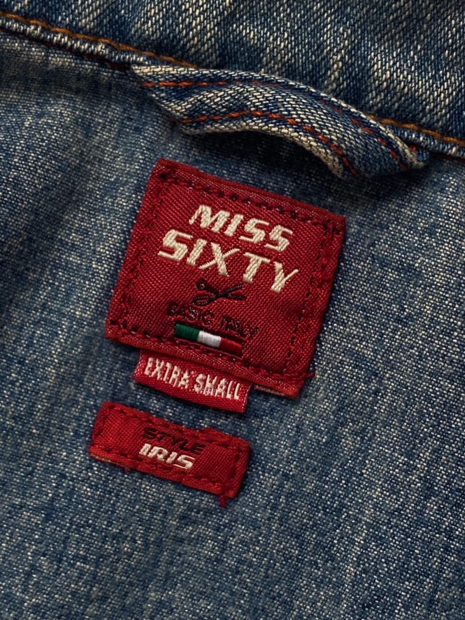 Vintage MISS SIXTY Reverse Zipper Denim Jacket | XS