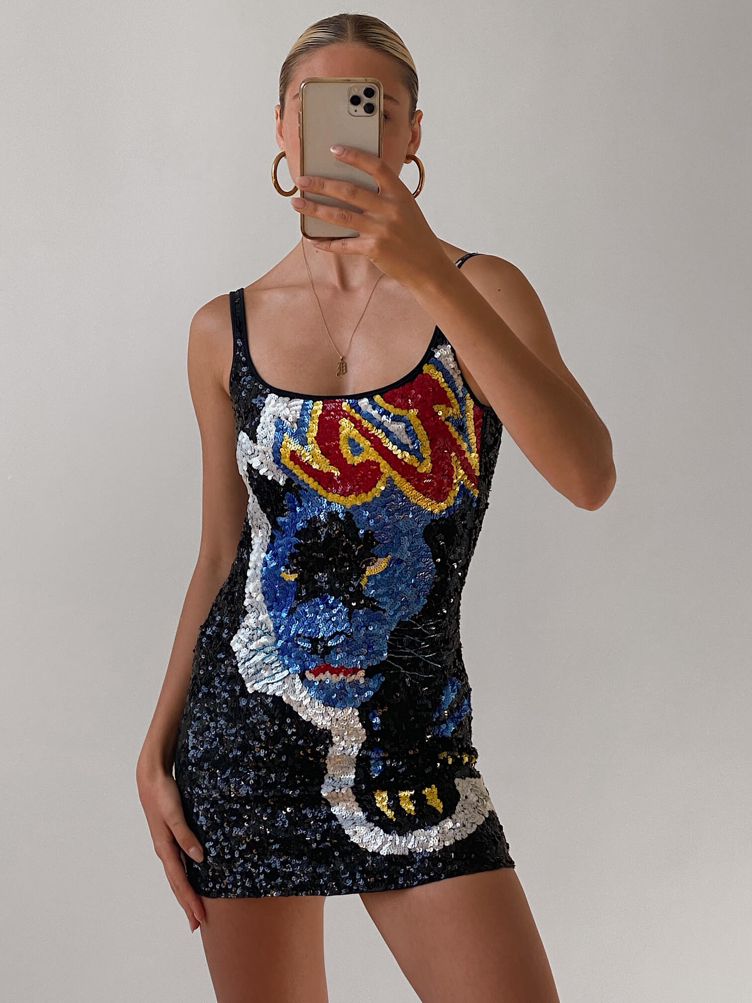 Vintage MISS SIXTY Sequin Panther Dress | XS/S