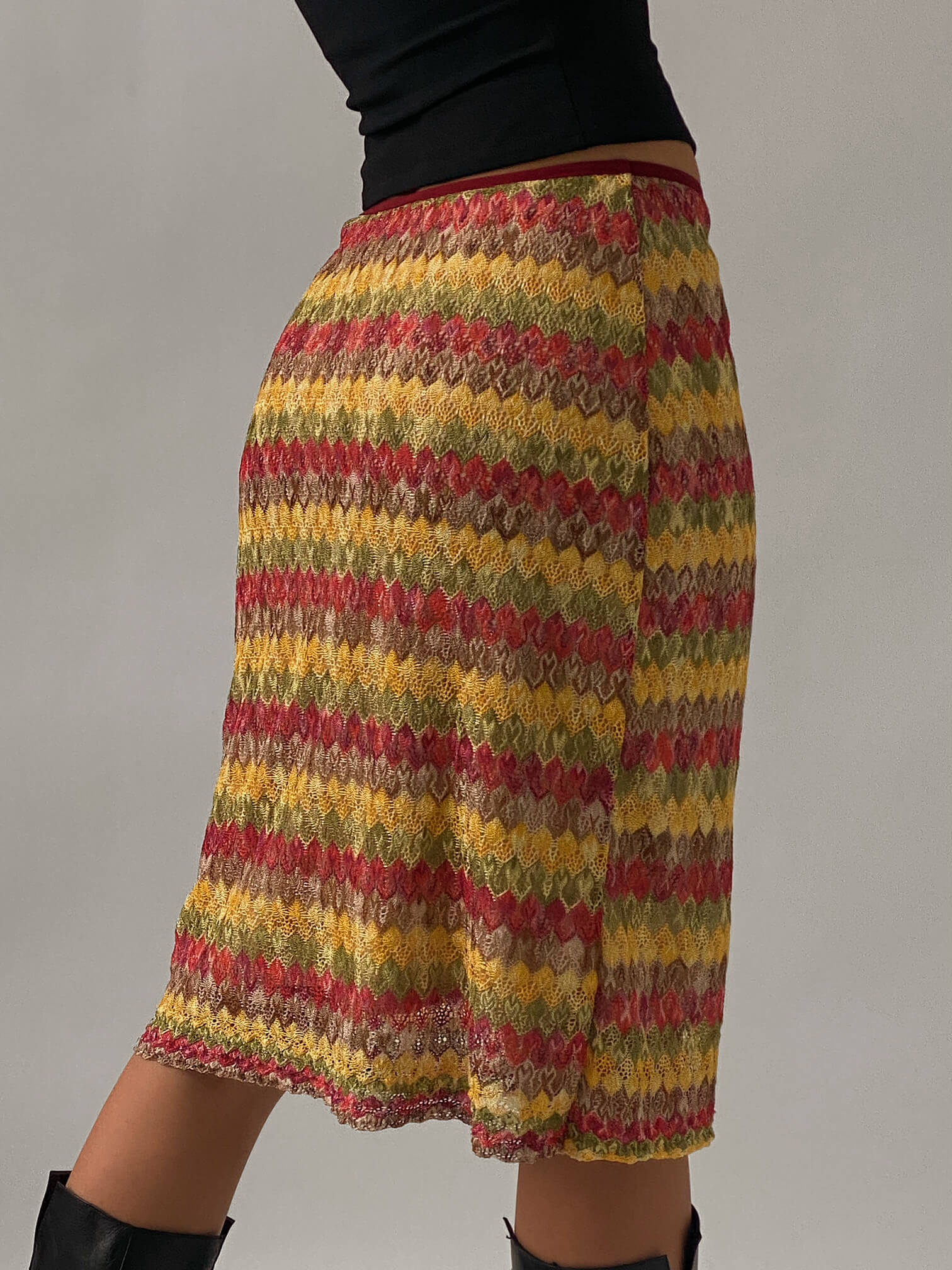 Vintage Crochet Midi Skirt | S/M