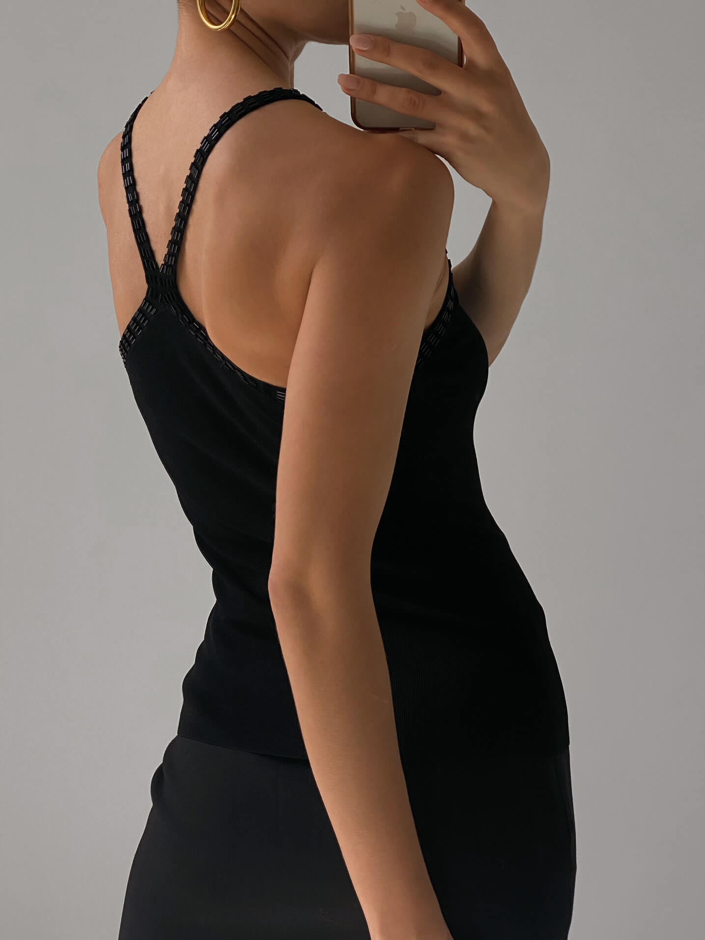 Vintage Onyx Sequin Knit Top | S/M