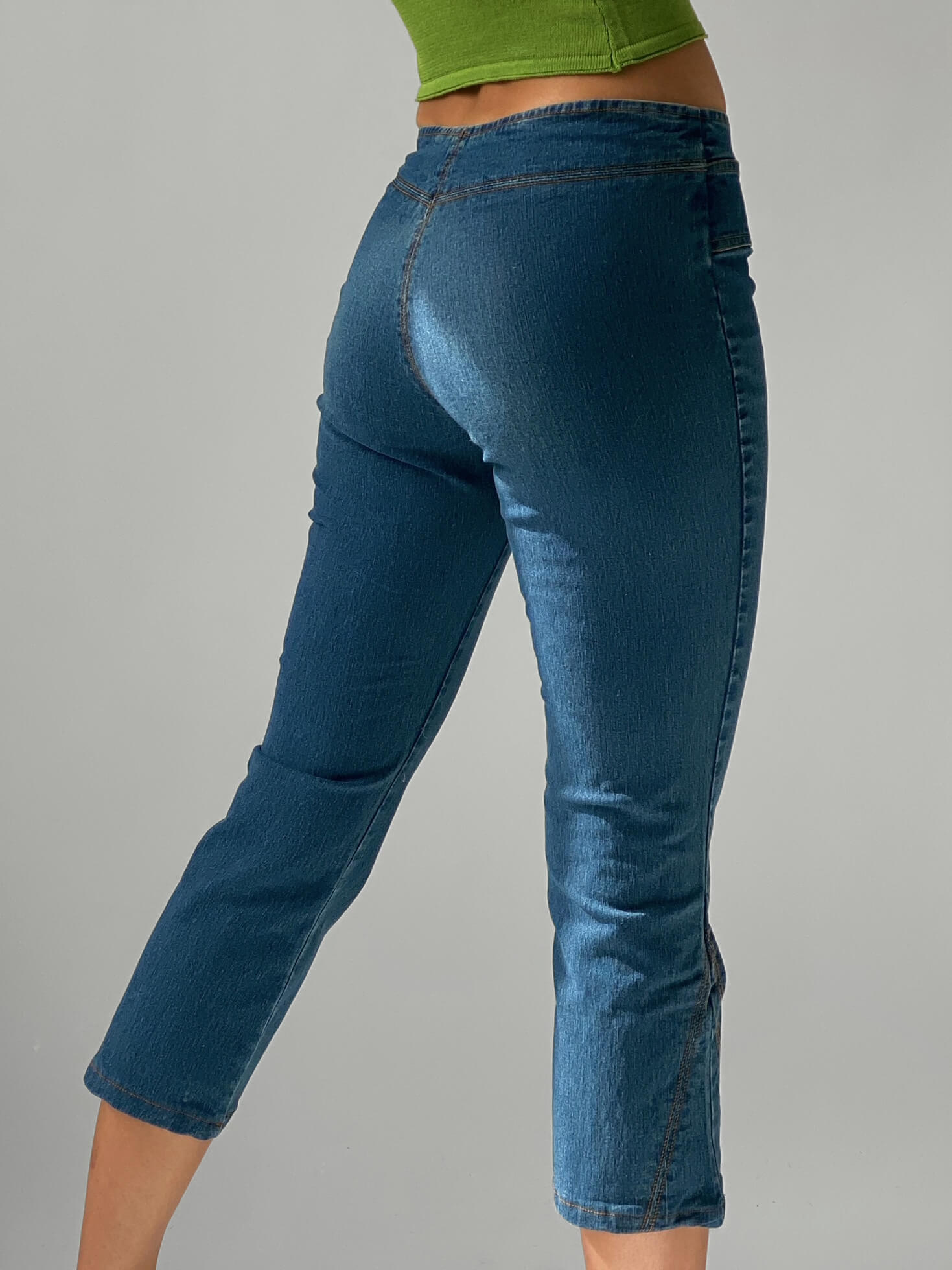Vintage Belted Capri Jeans | S/5