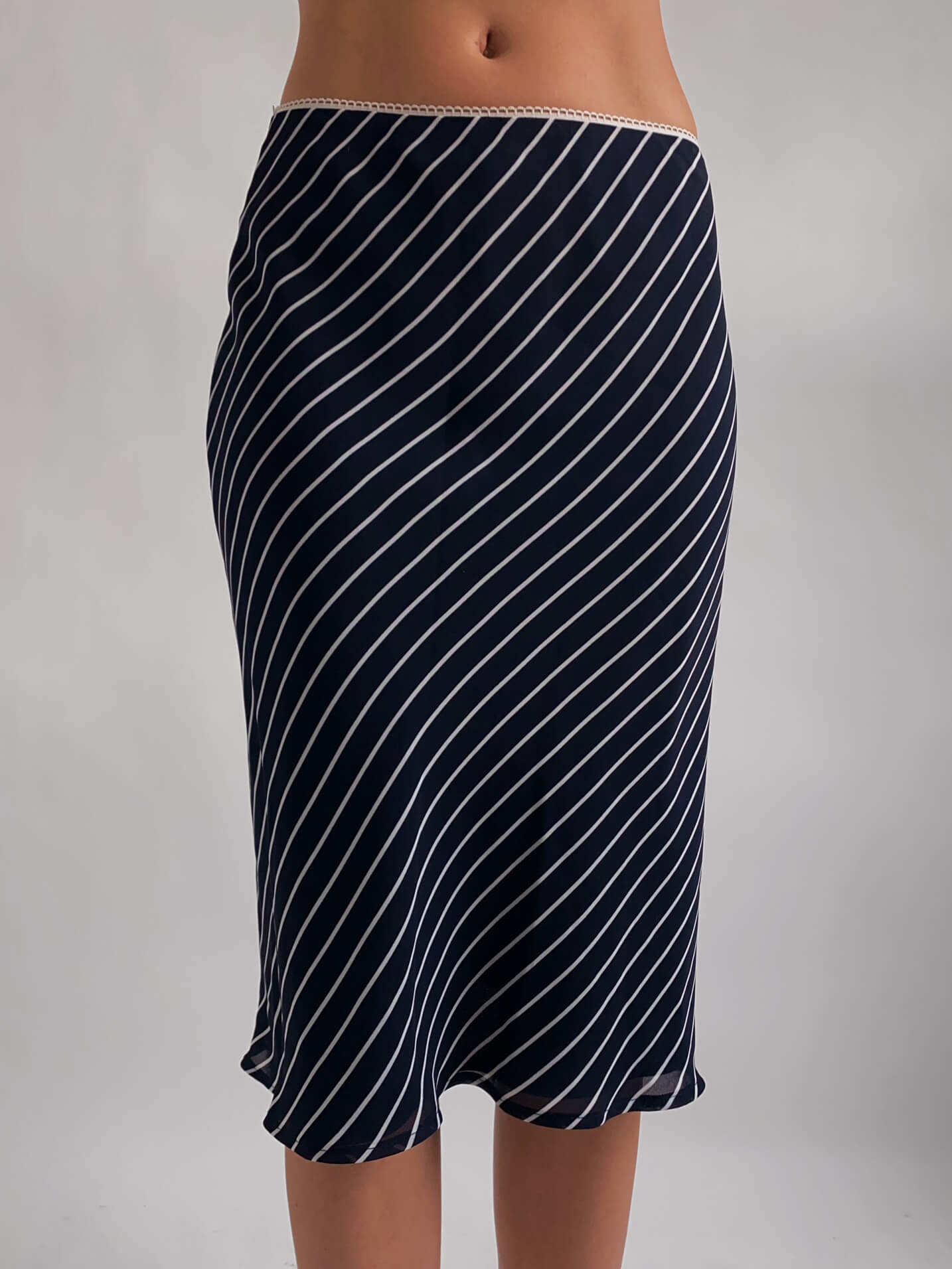 Vintage Striped Midi Skirt | 4/S