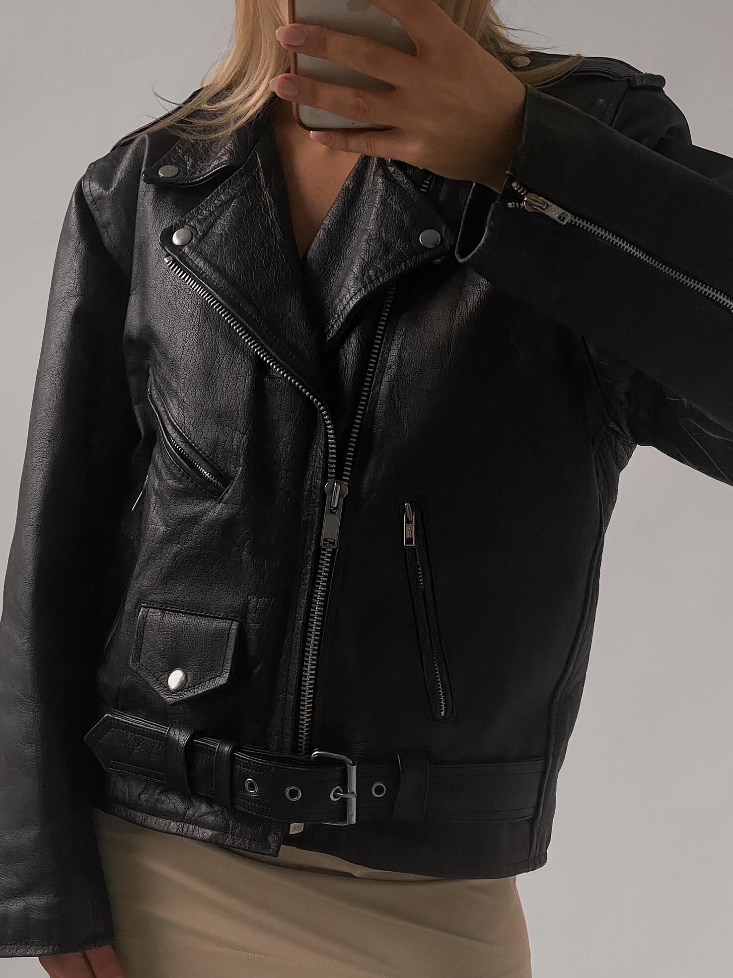 Vintage Classic Motorcycle Leather Jacket | XS-L