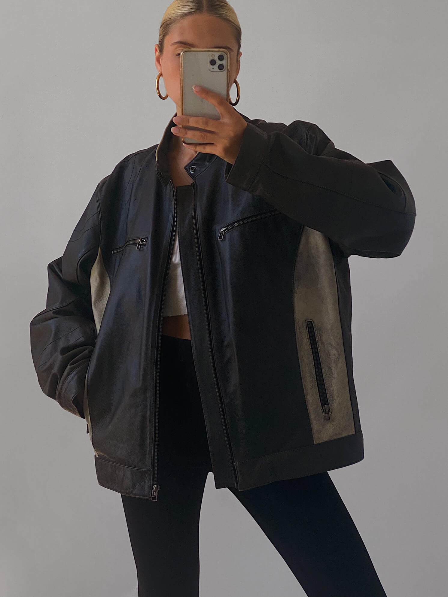 Vintage Panelled Moto Jacket | XS-XL