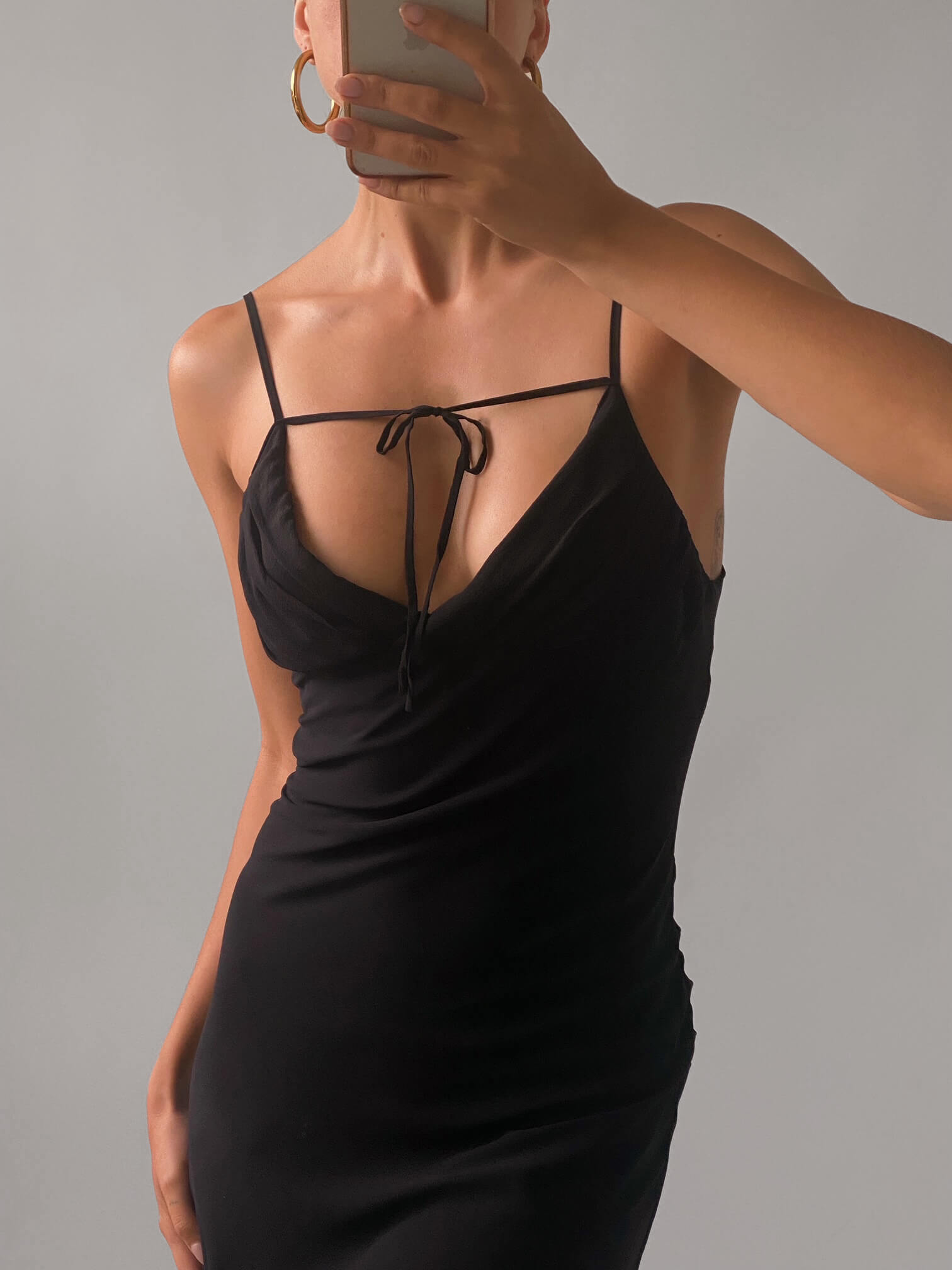 Vintage Silk Tie Up Dress | L